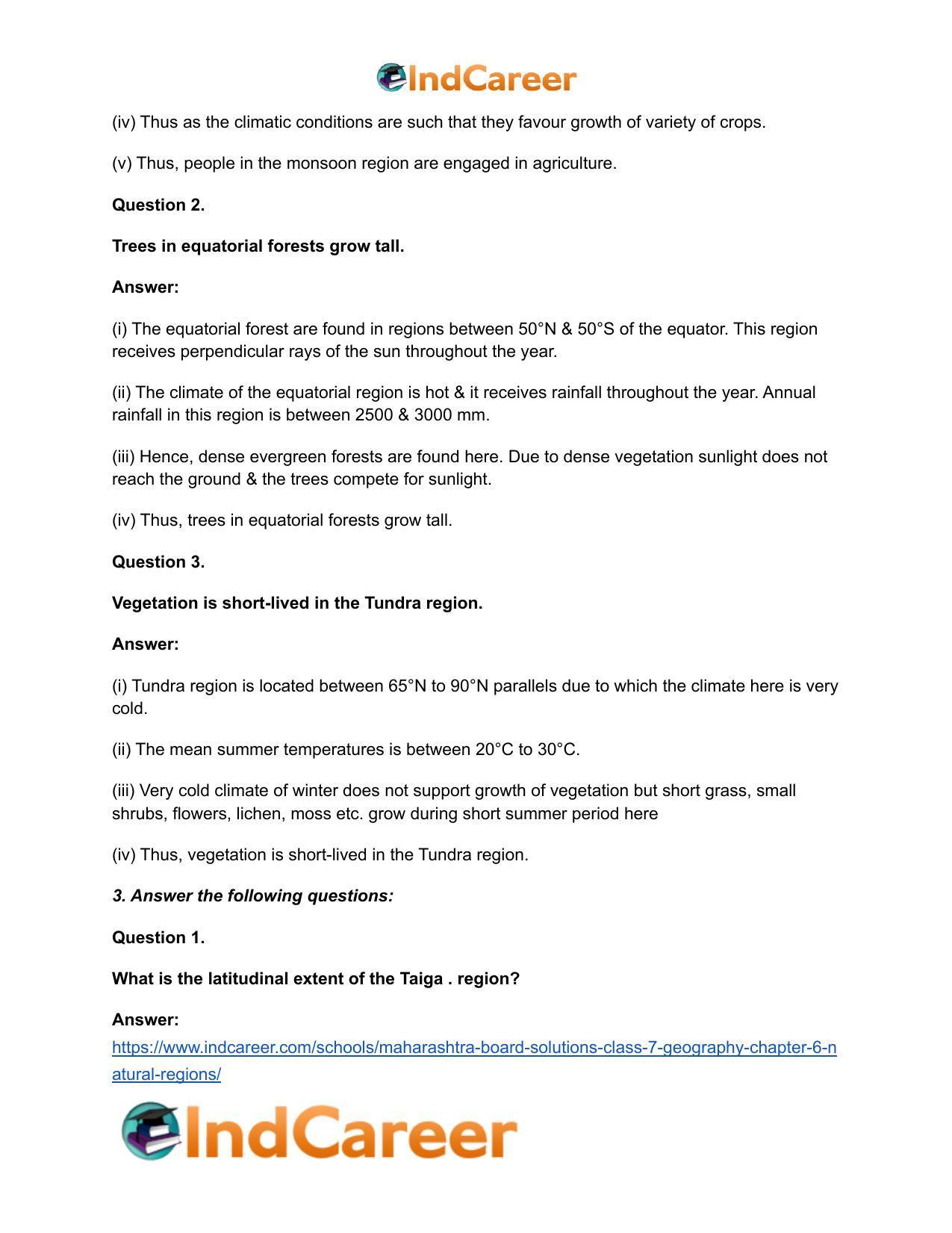 Maharashtra Board Solutions Class 7-Geography: Chapter 6- Natural Regions - Page 4