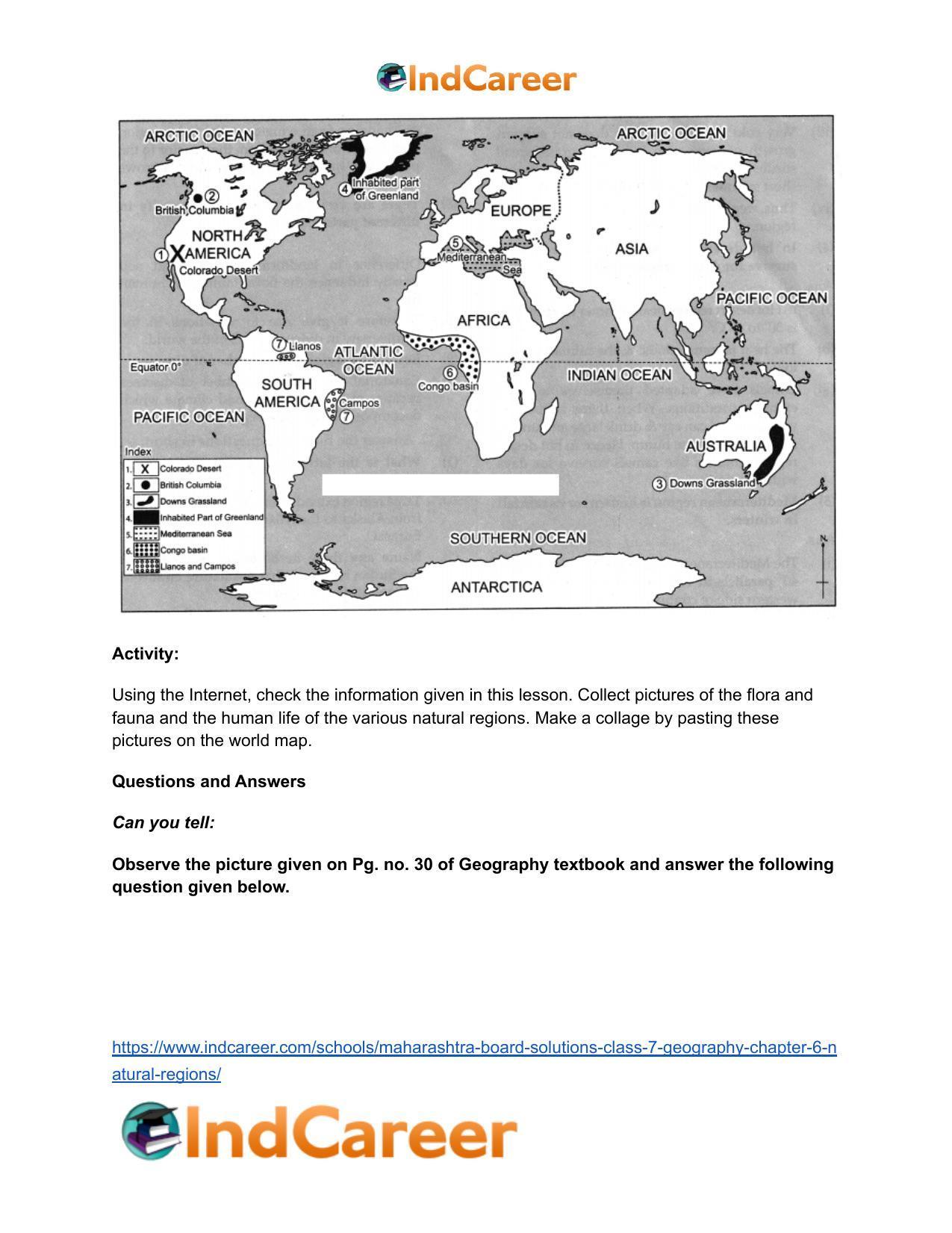 Maharashtra Board Solutions Class 7-Geography: Chapter 6- Natural Regions - Page 7