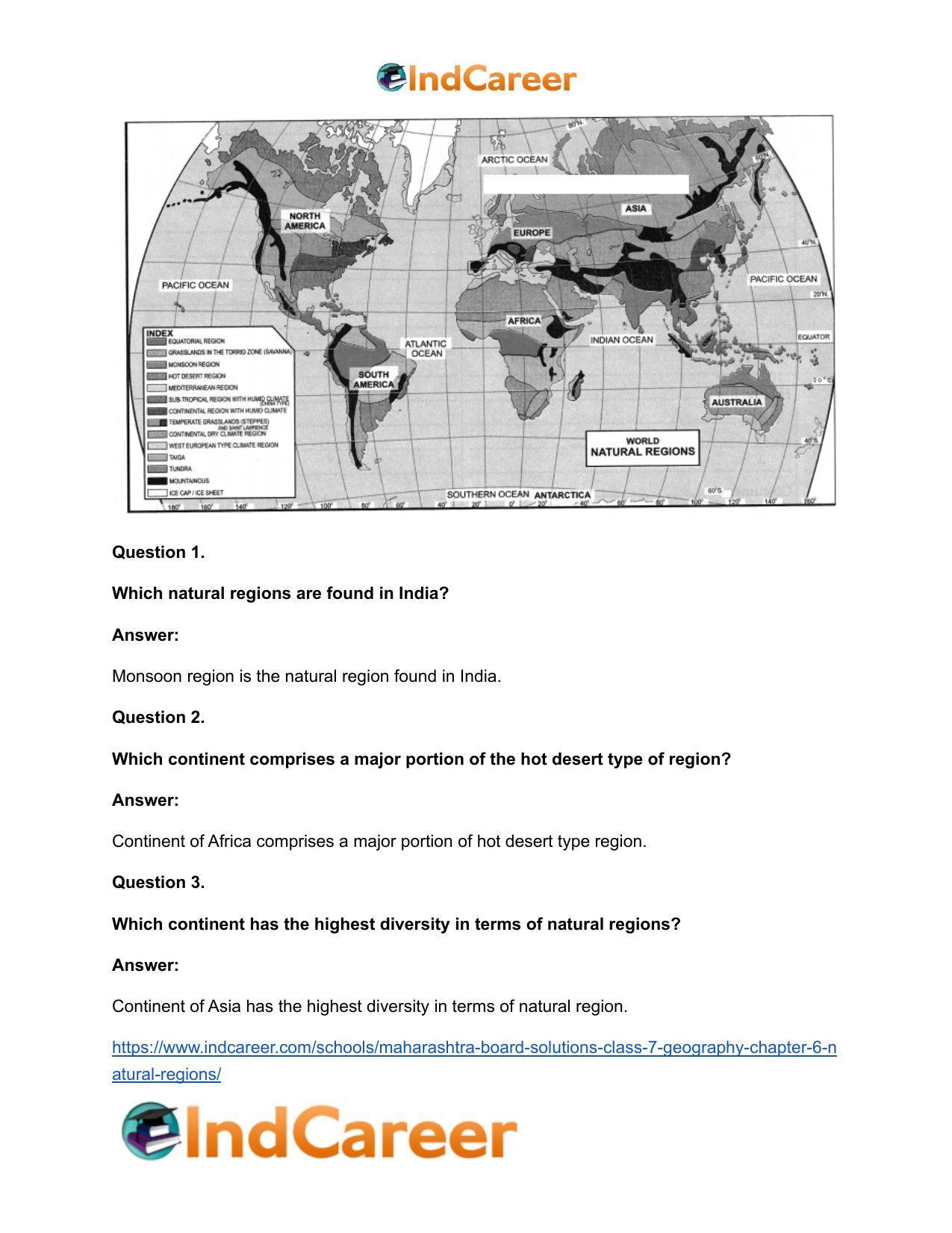 Maharashtra Board Solutions Class 7-Geography: Chapter 6- Natural Regions - Page 13
