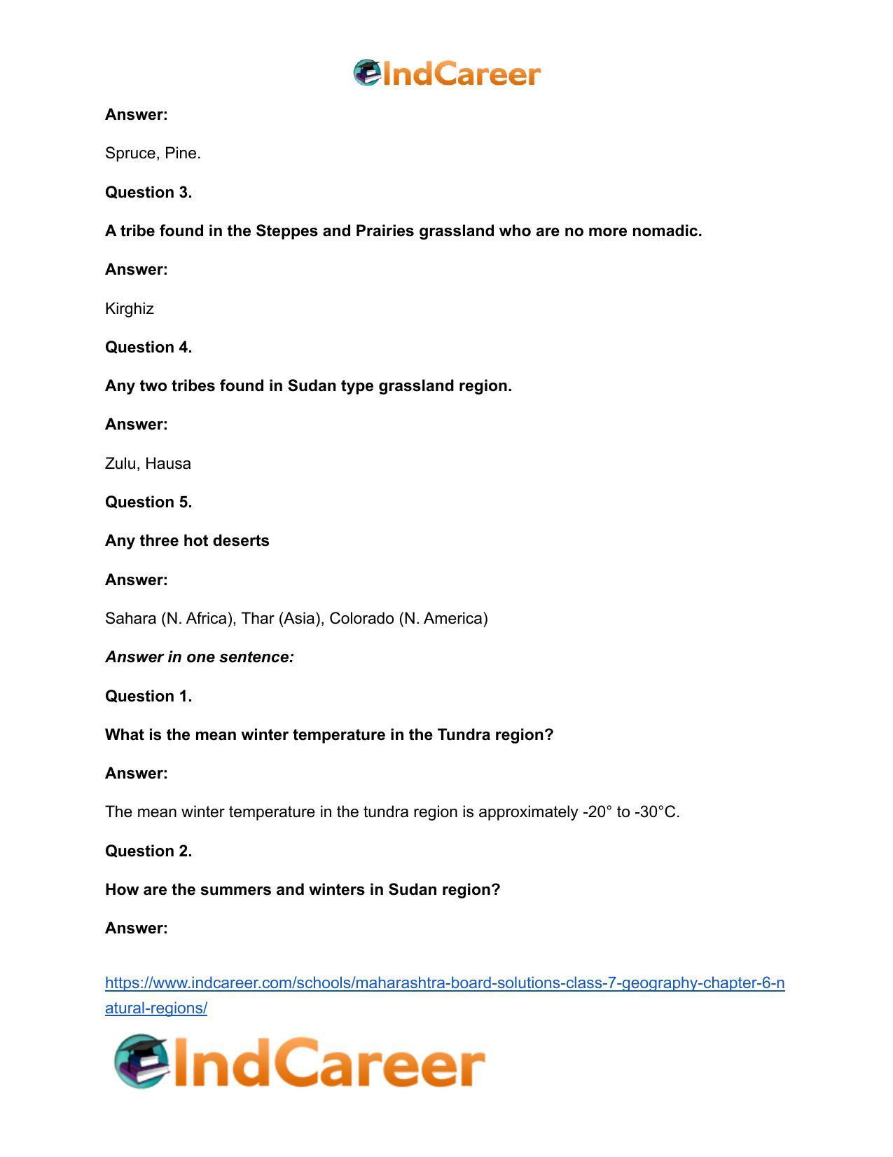 Maharashtra Board Solutions Class 7-Geography: Chapter 6- Natural Regions - Page 23