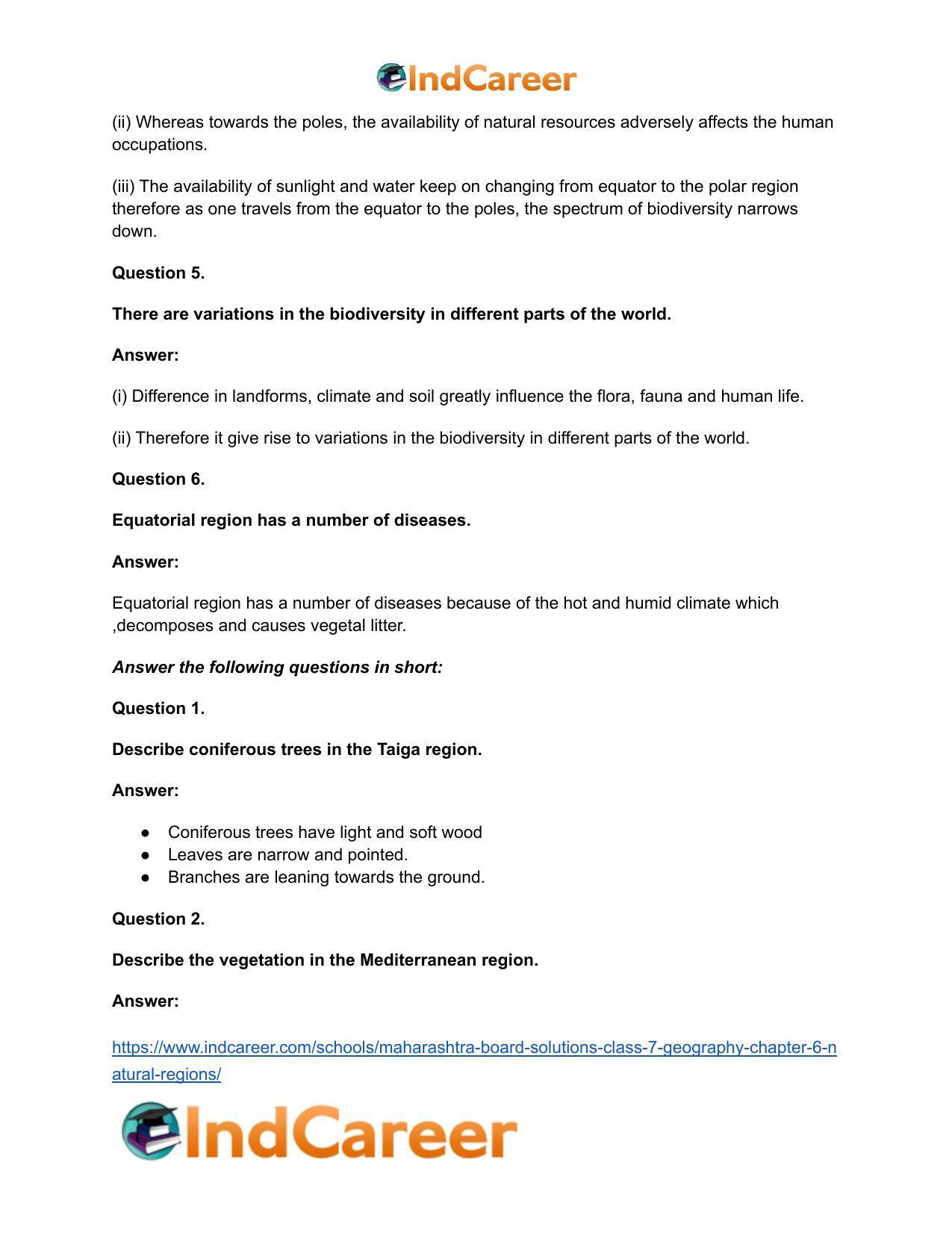 Maharashtra Board Solutions Class 7-Geography: Chapter 6- Natural Regions - Page 26