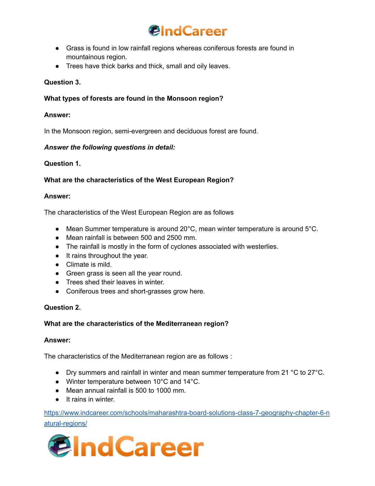 Maharashtra Board Solutions Class 7-Geography: Chapter 6- Natural Regions - Page 27