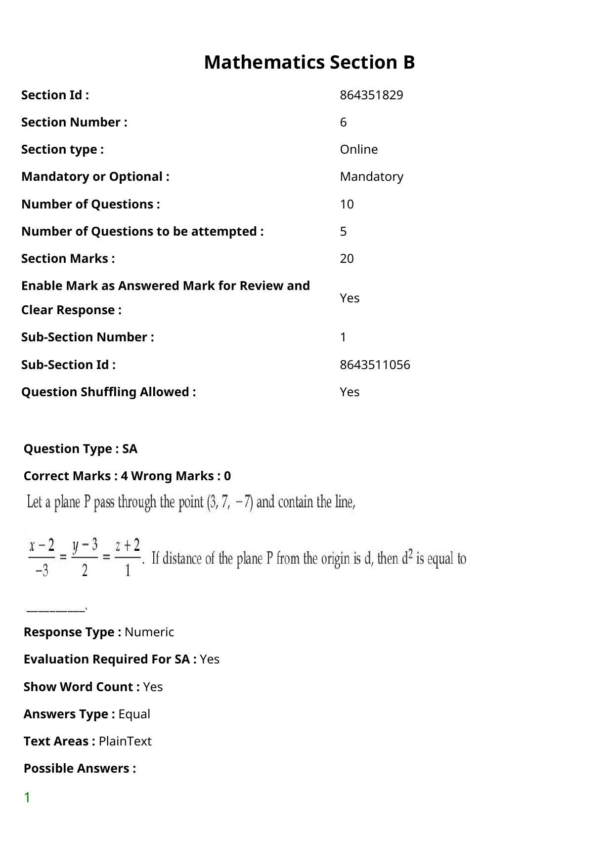 JEE Mains 2021: BTech Tamil (Shift 1) 27-07-2021 Question Paper - Page 106