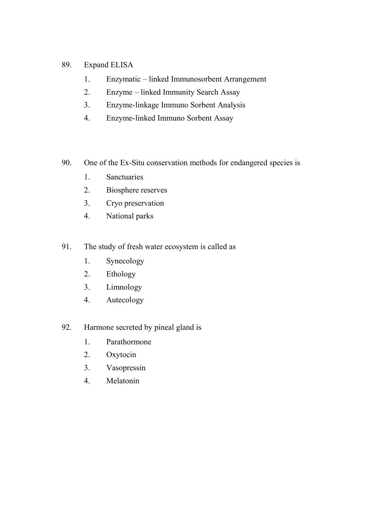 AP DEECET BIOLOGICAL SCIENCE (English Medium) 2022 Question Paper - Page 24