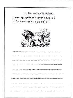 Worksheets for Class 2 Hindi Assignment 56 Creating Writing