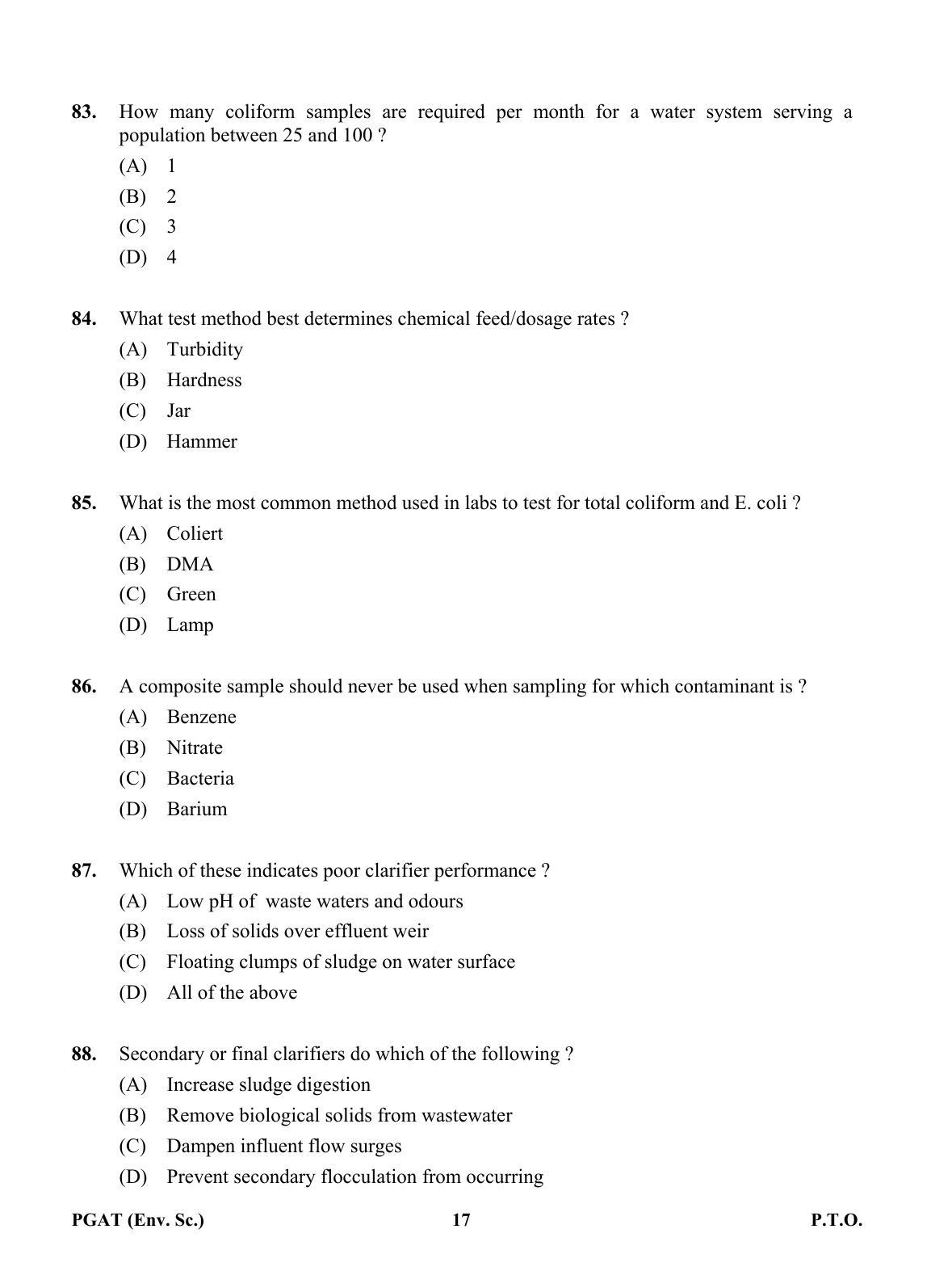 OJEE PGAT 2013 Environment Science Question Paper - Page 16