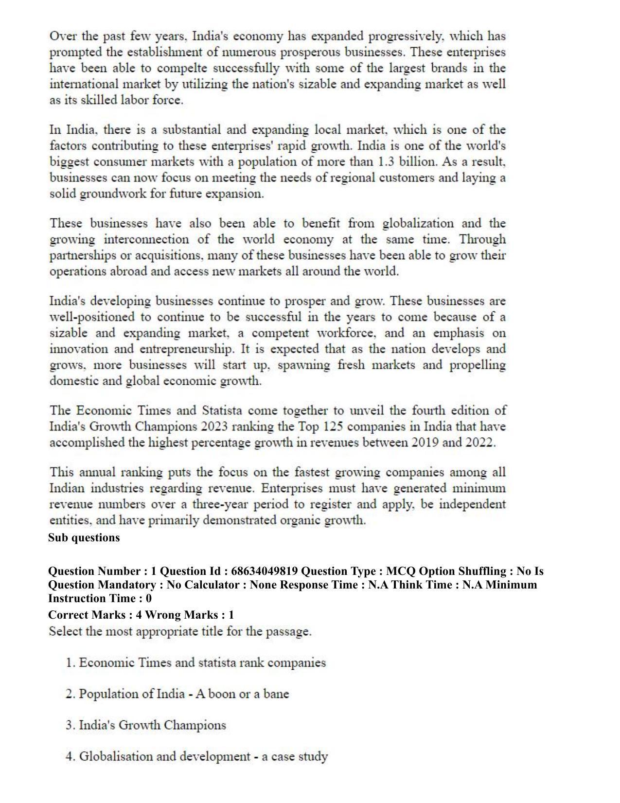 CUET PG 2023: HUQP17 – Plastic Arts (Eng) - Shift 3 (2-07-2023) Question Paper - Page 6