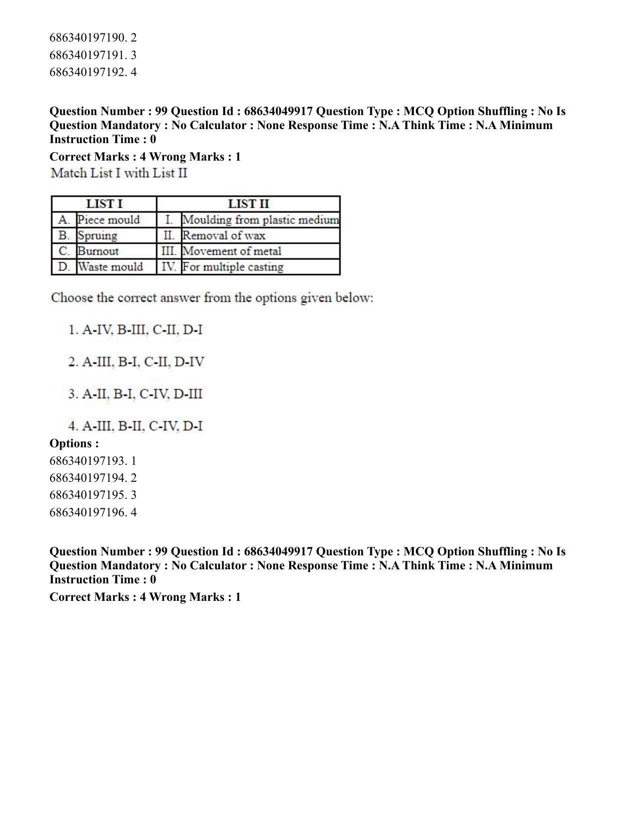 CUET PG 2023: HUQP17 – Plastic Arts (Eng) - Shift 3 (2-07-2023) Question Paper - Page 117