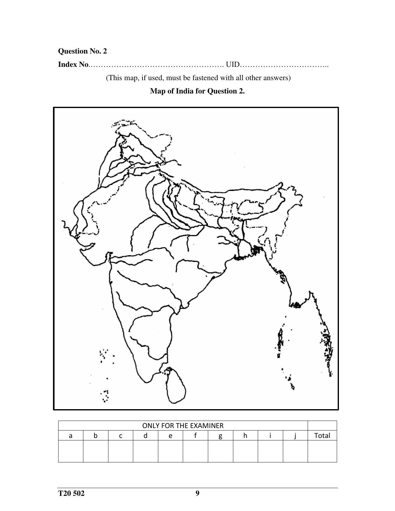 ICSE Class 10 History & Civics - H.C.G. - Paper 2 2020 Question Paper - Page 9