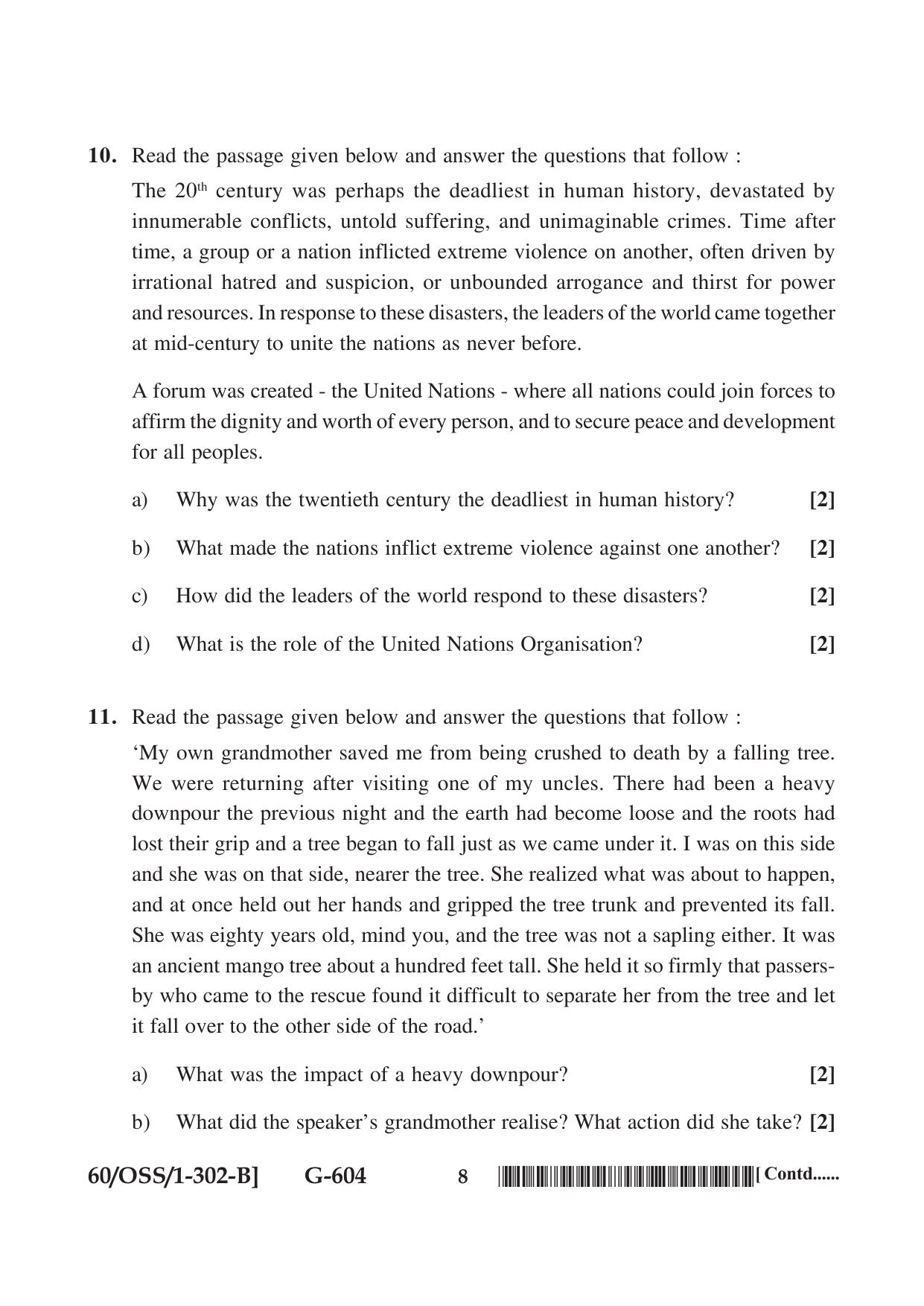 NIOS Jan-Feb 2021 Class 12 English (SET B) Question Paper - Page 8