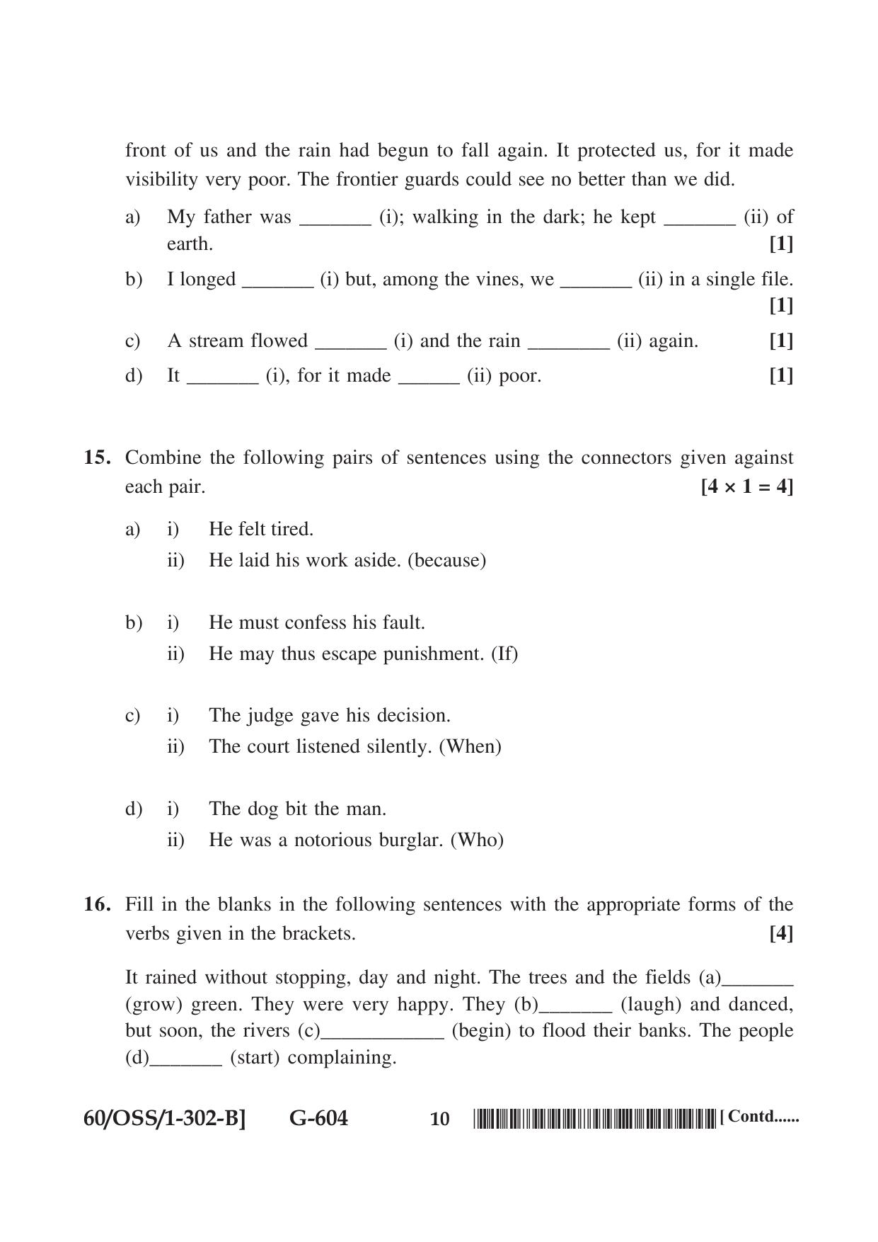 NIOS Jan-Feb 2021 Class 12 English (SET B) Question Paper - Page 10