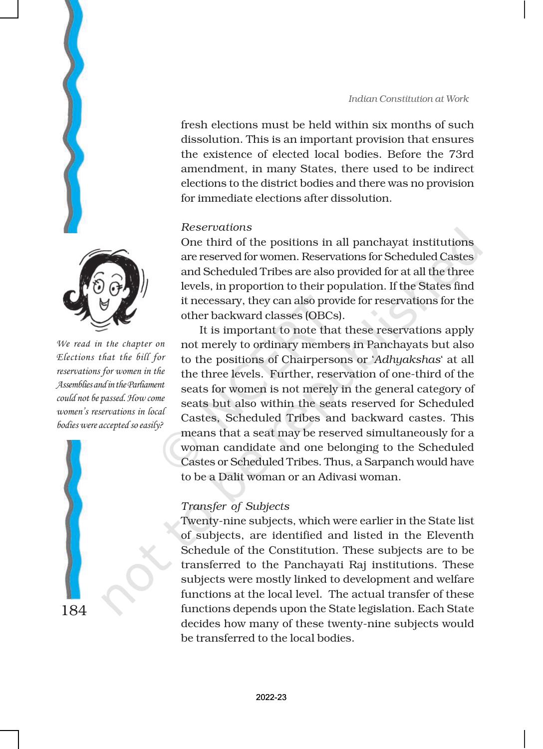 NCERT Book for Class 11 Political Science (Indian Constitution at Work) Chapter 8 Local Governments - Page 9