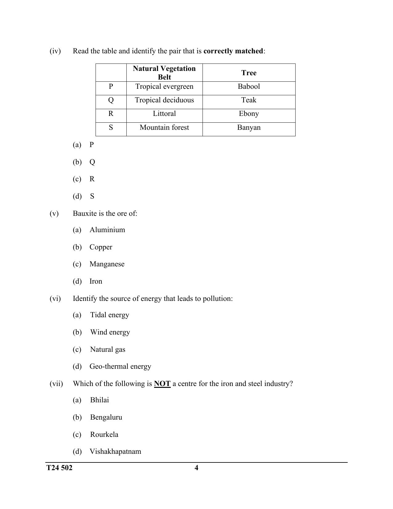 ICSE Class 10 Geography (H.C.G. Paper - 2) 2024 Question Paper - Page 4