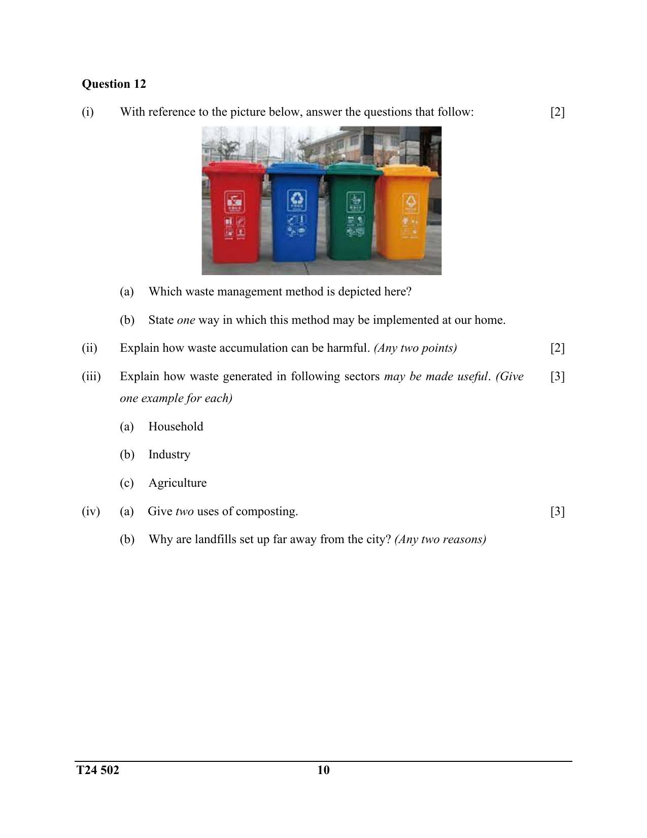 ICSE Class 10 Geography (H.C.G. Paper - 2) 2024 Question Paper - Page 10