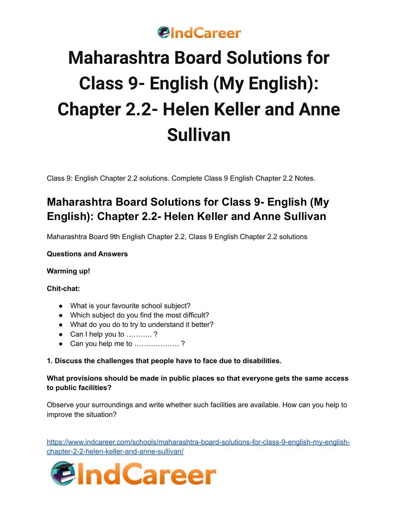Maharashtra Board Solutions for Class 9- English (My English): Chapter 2.1- Comparisons - Page 2