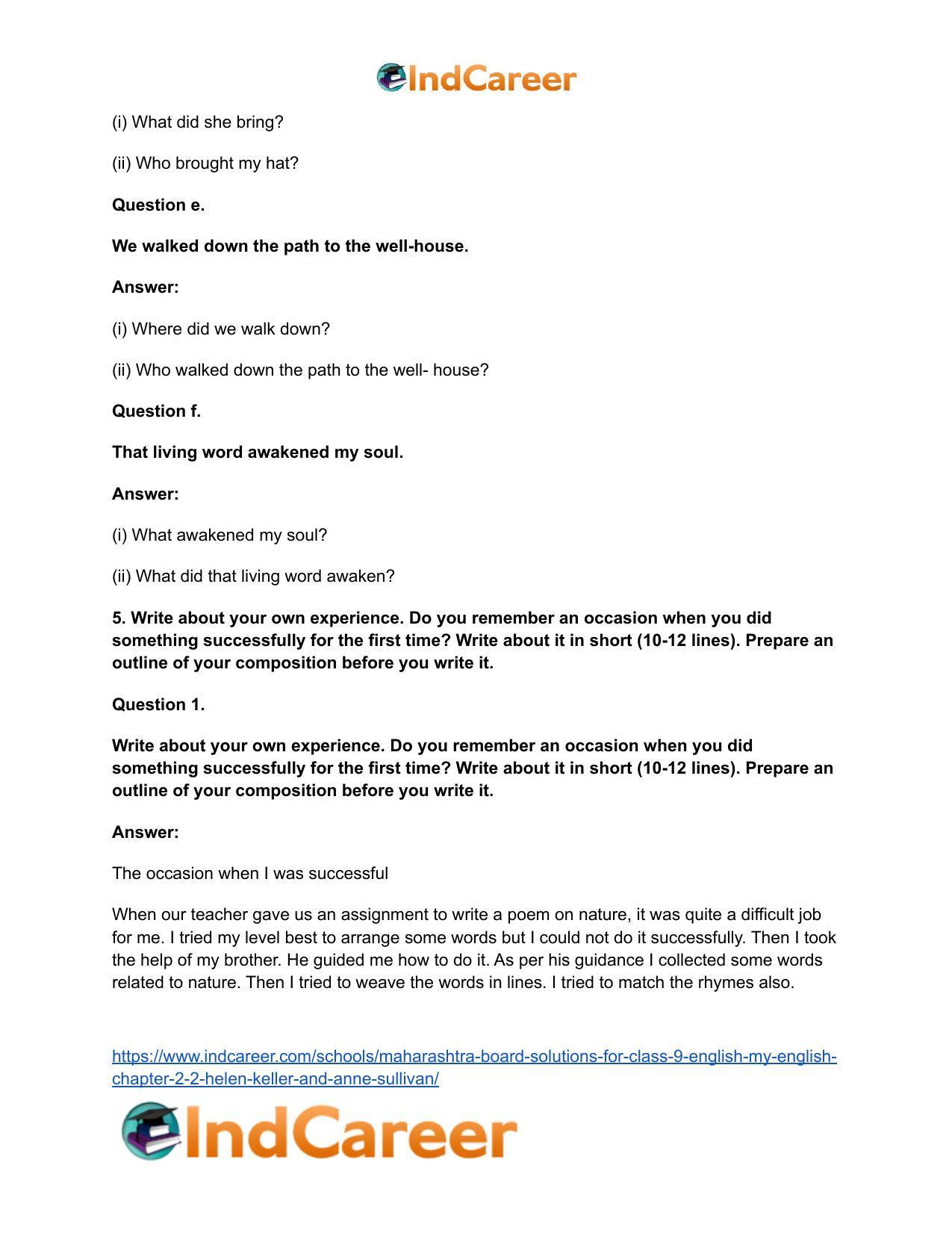 Maharashtra Board Solutions for Class 9- English (My English): Chapter 2.1- Comparisons - Page 9