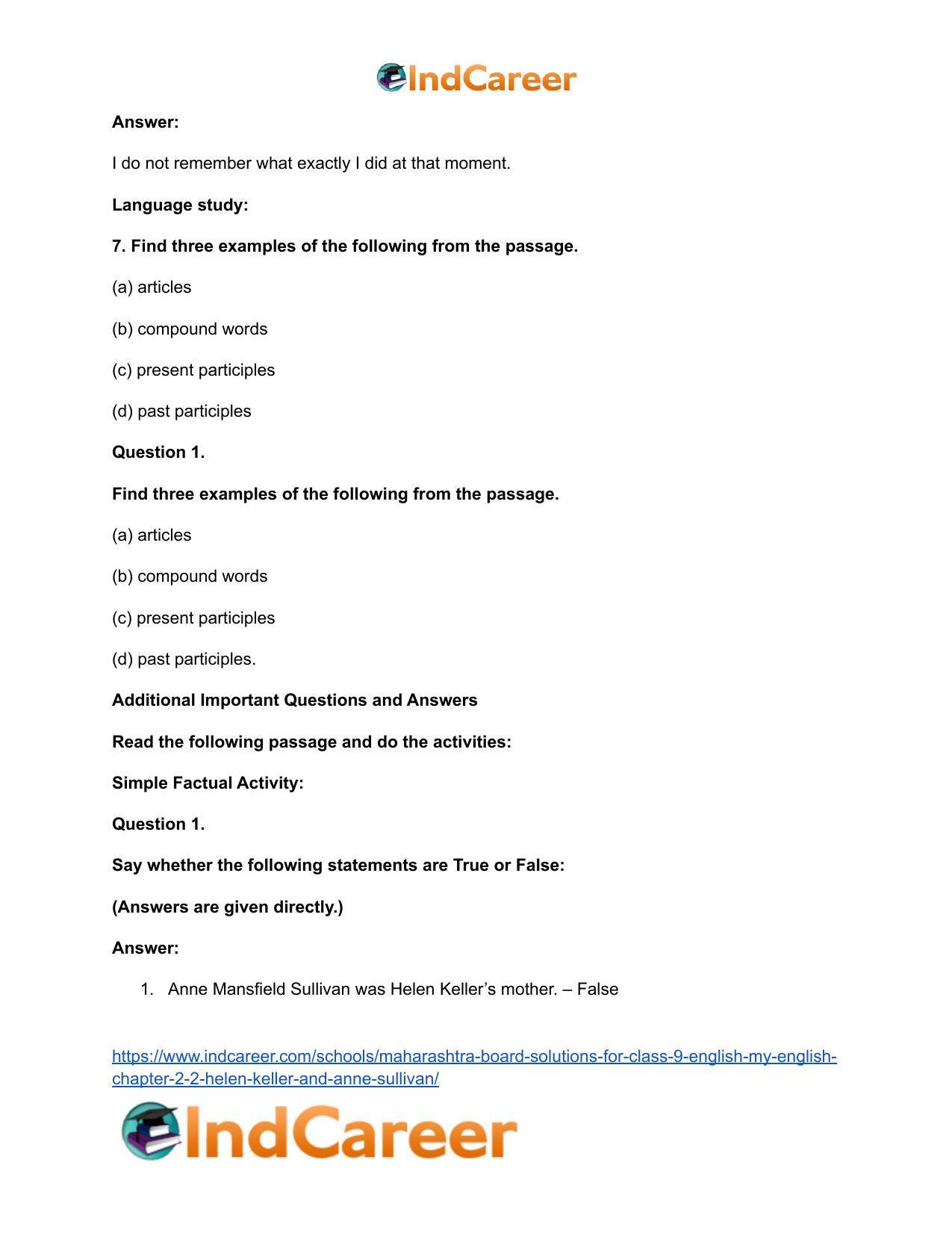 Maharashtra Board Solutions for Class 9- English (My English): Chapter 2.1- Comparisons - Page 12