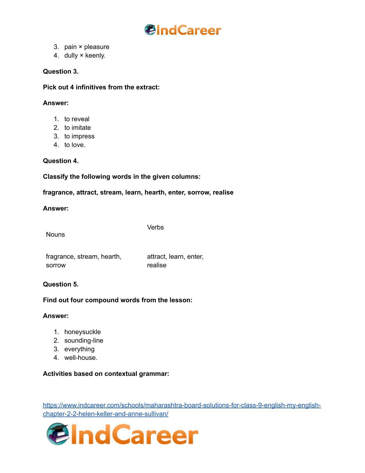 Maharashtra Board Solutions for Class 9- English (My English): Chapter 2.1- Comparisons - Page 17