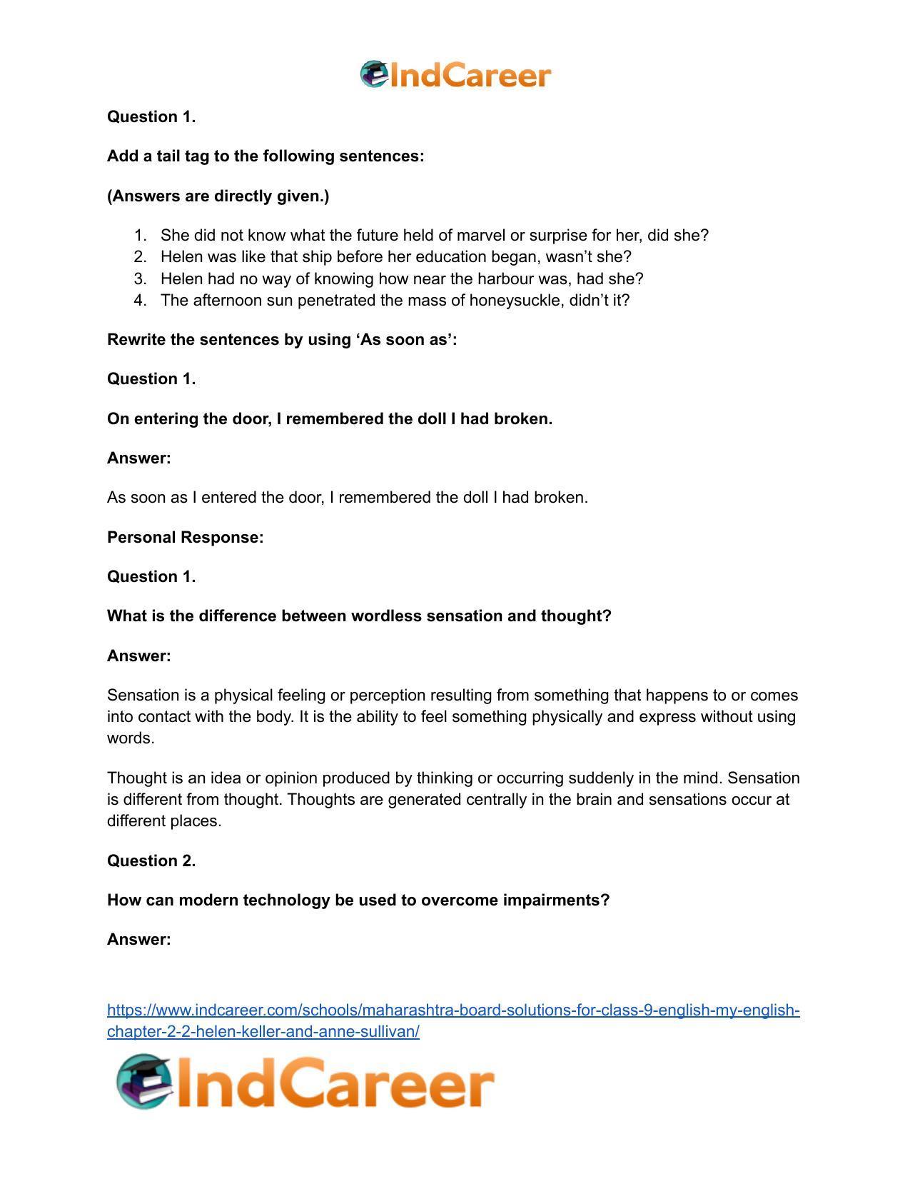Maharashtra Board Solutions for Class 9- English (My English): Chapter 2.1- Comparisons - Page 18