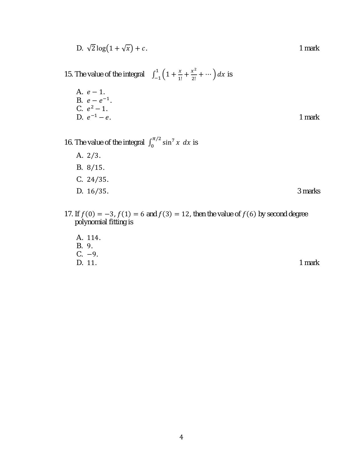 ACET December 2018 Question Papers - Page 4