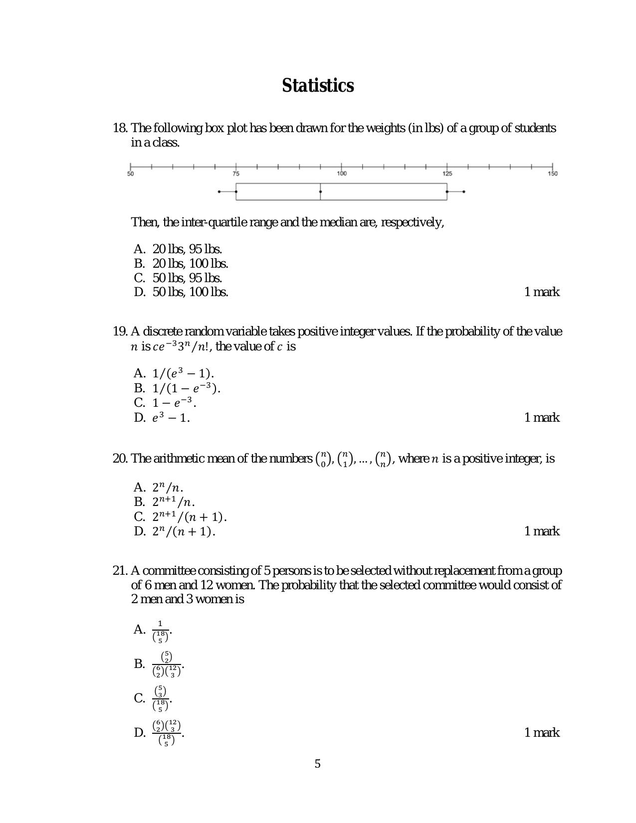 ACET December 2018 Question Papers - Page 5