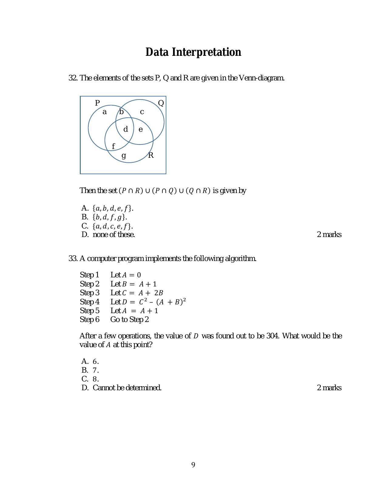 ACET December 2018 Question Papers - Page 9