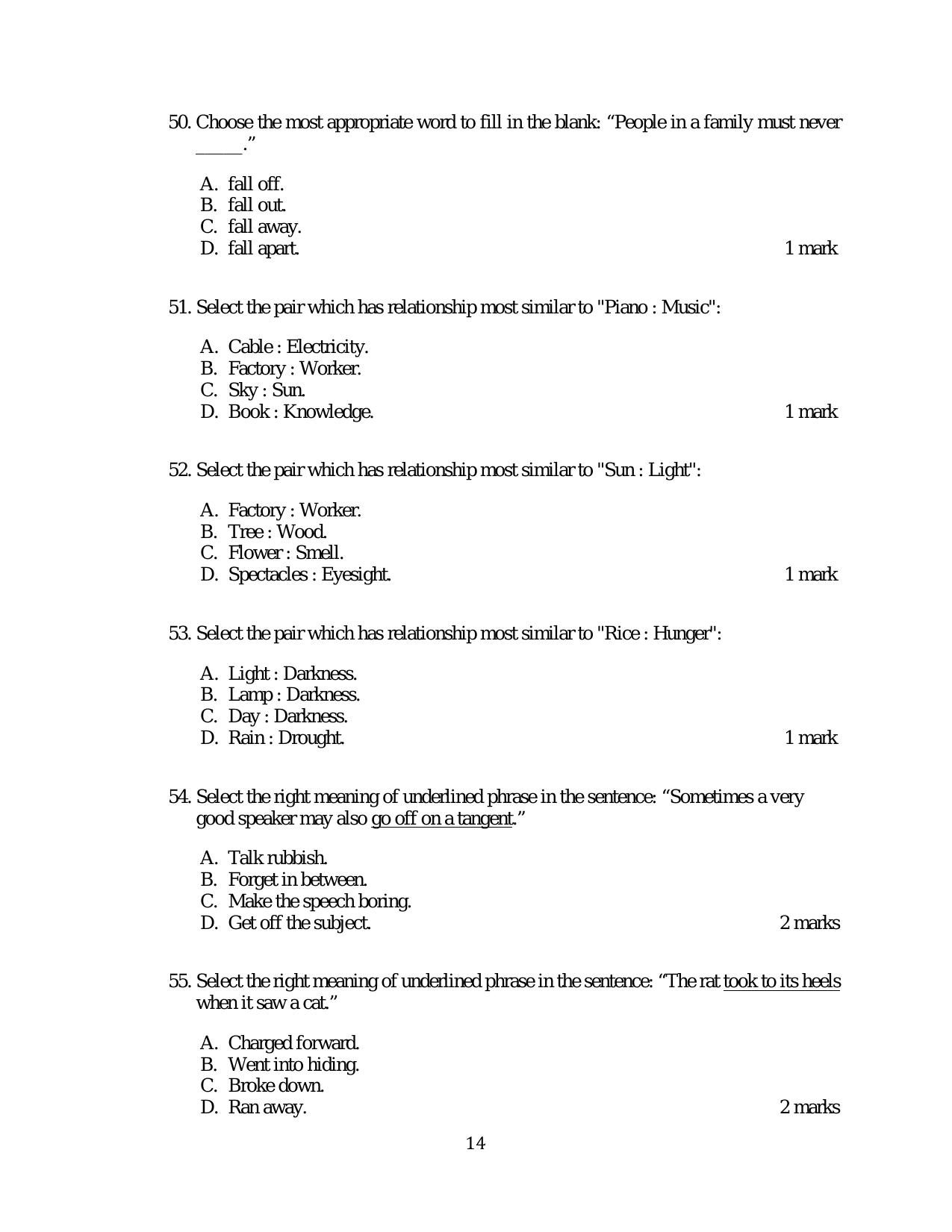 ACET December 2018 Question Papers - Page 14