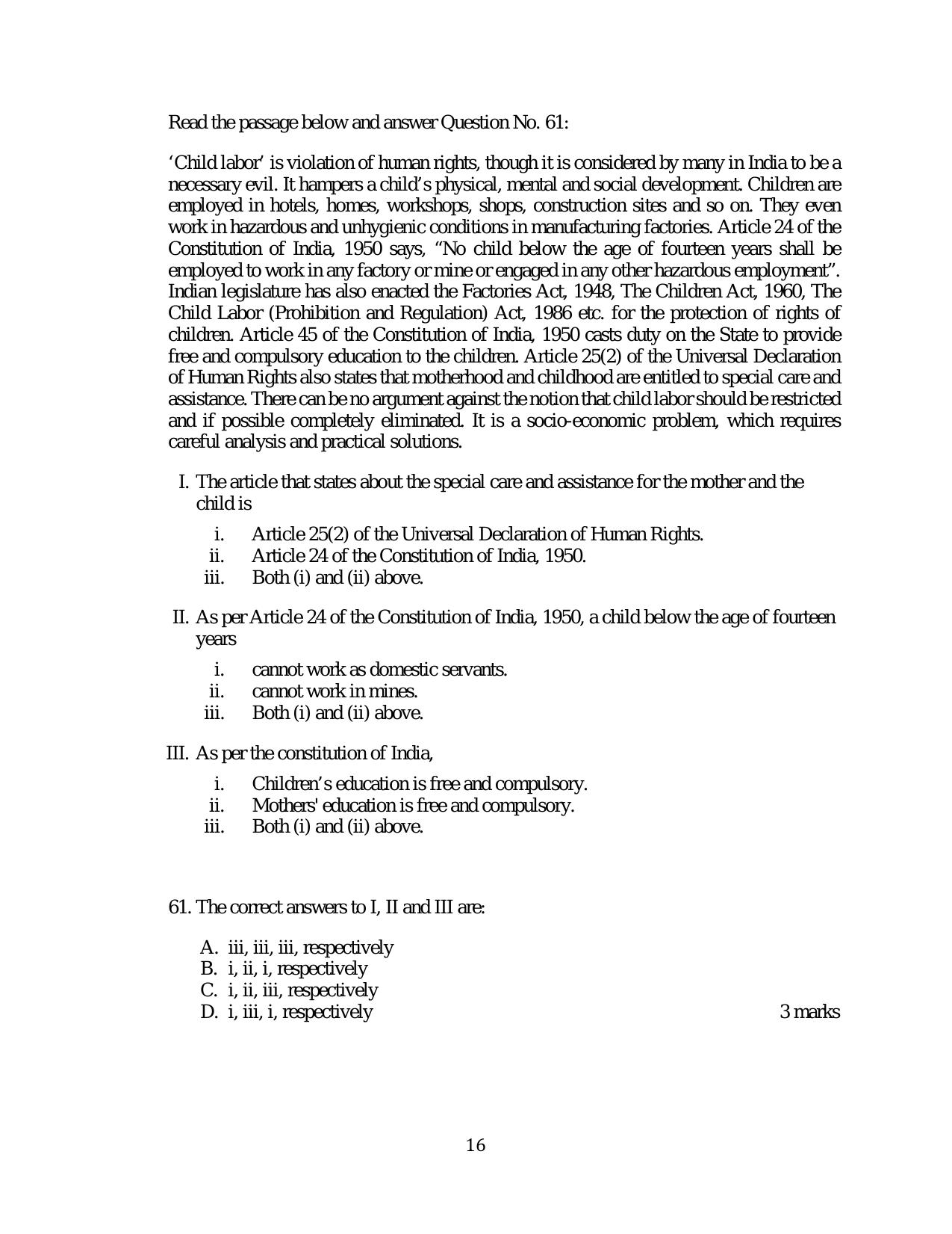 ACET December 2018 Question Papers - Page 16