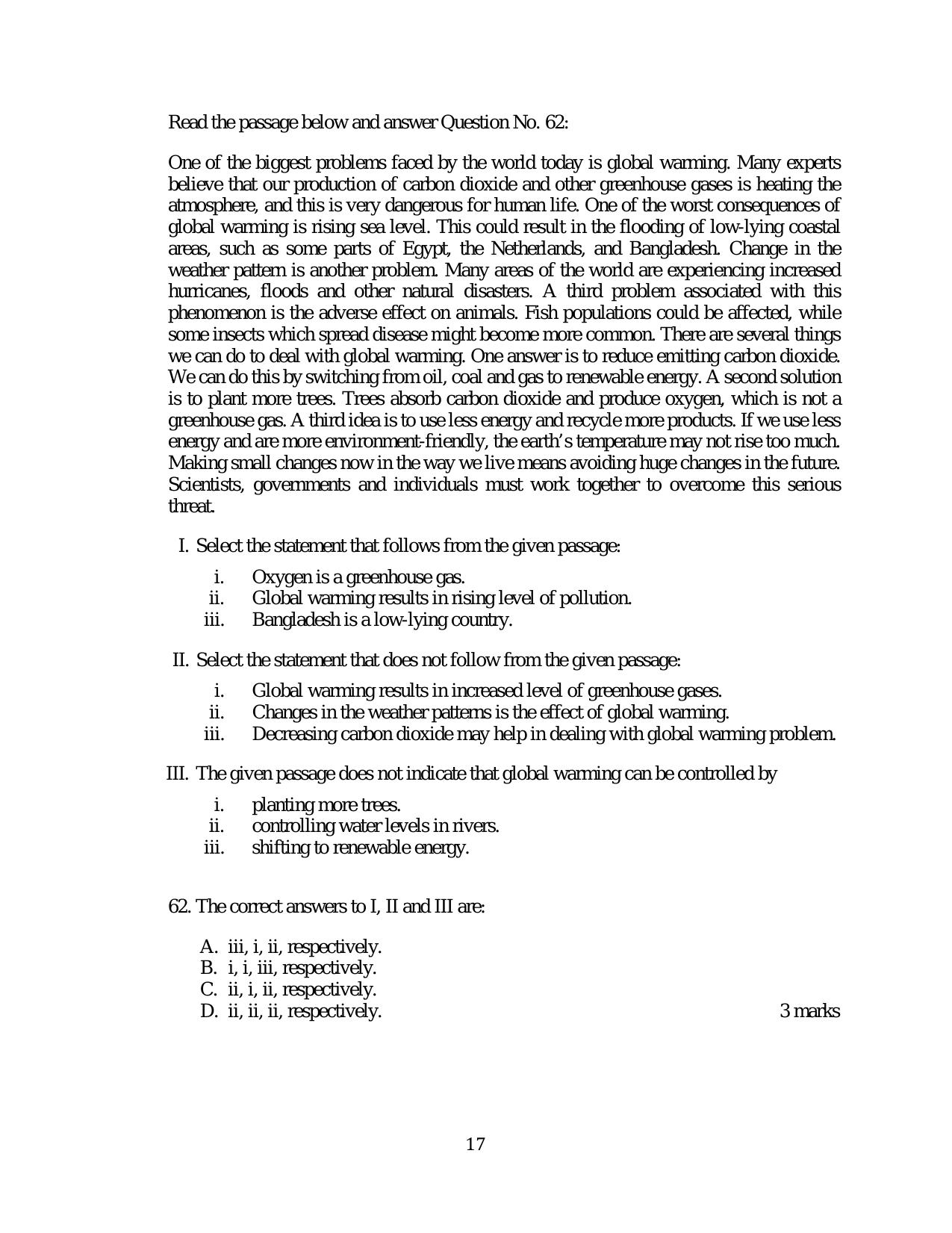 ACET December 2018 Question Papers - Page 17