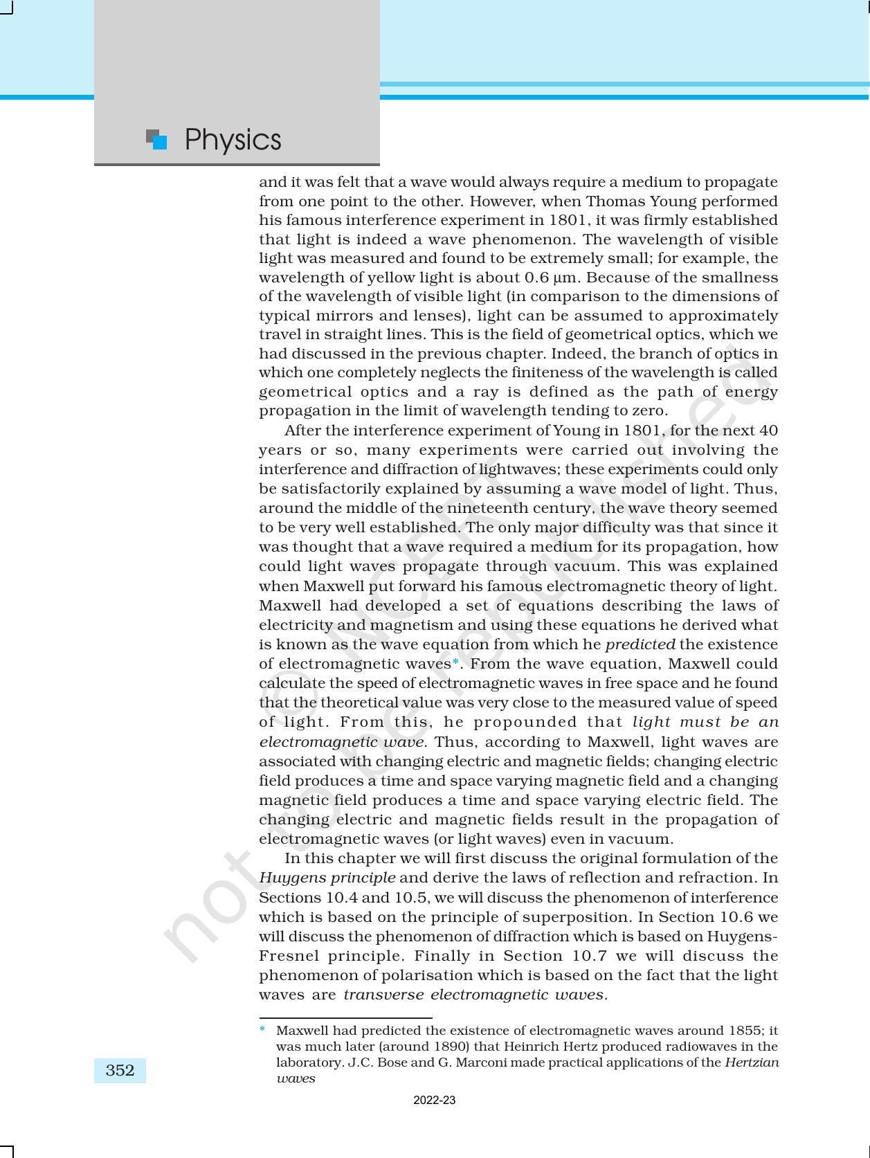NCERT Book for Class 12 Physics Chapter 10 Wave Optics - Page 2