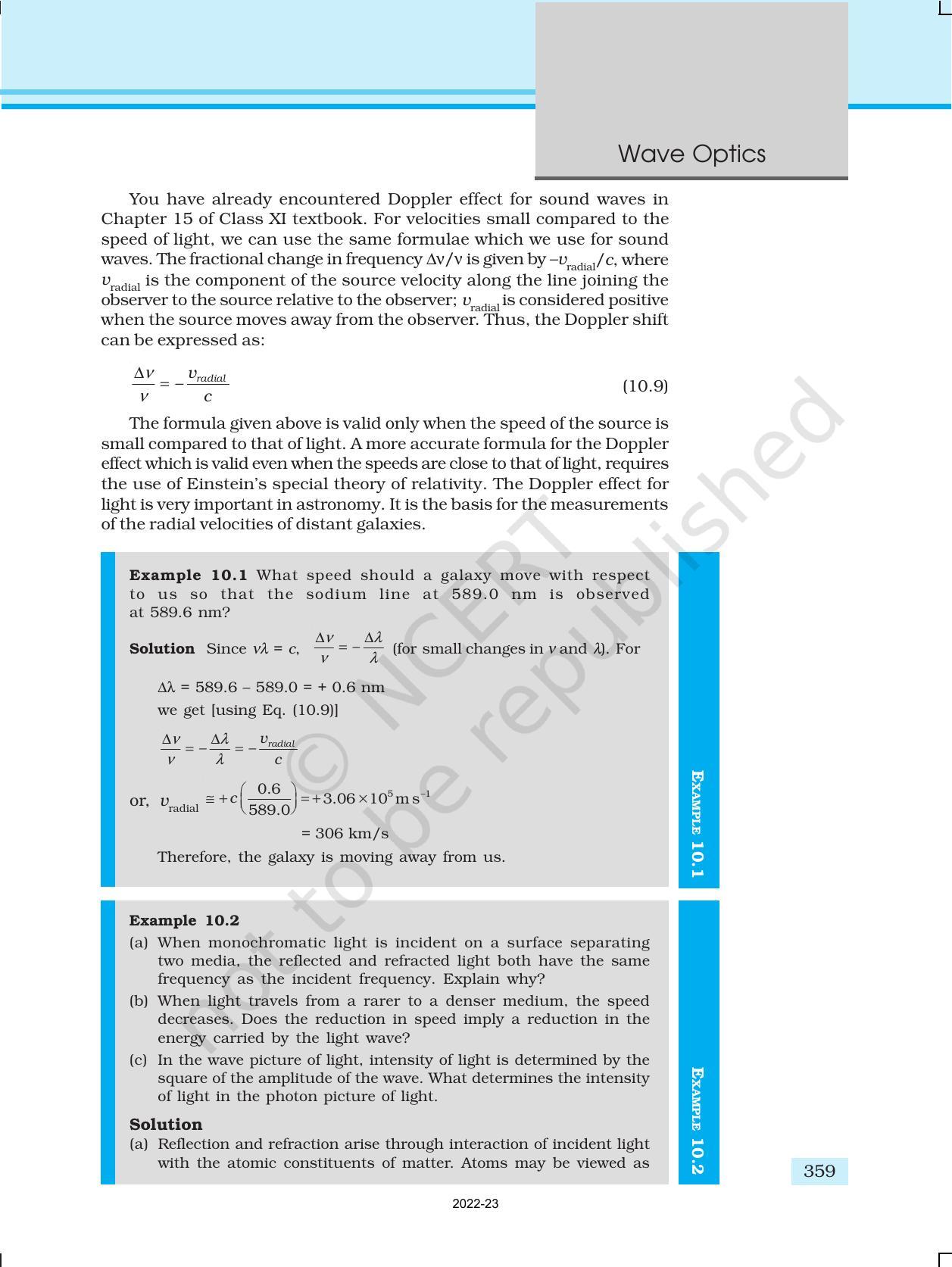 NCERT Book for Class 12 Physics Chapter 10 Wave Optics - Page 9