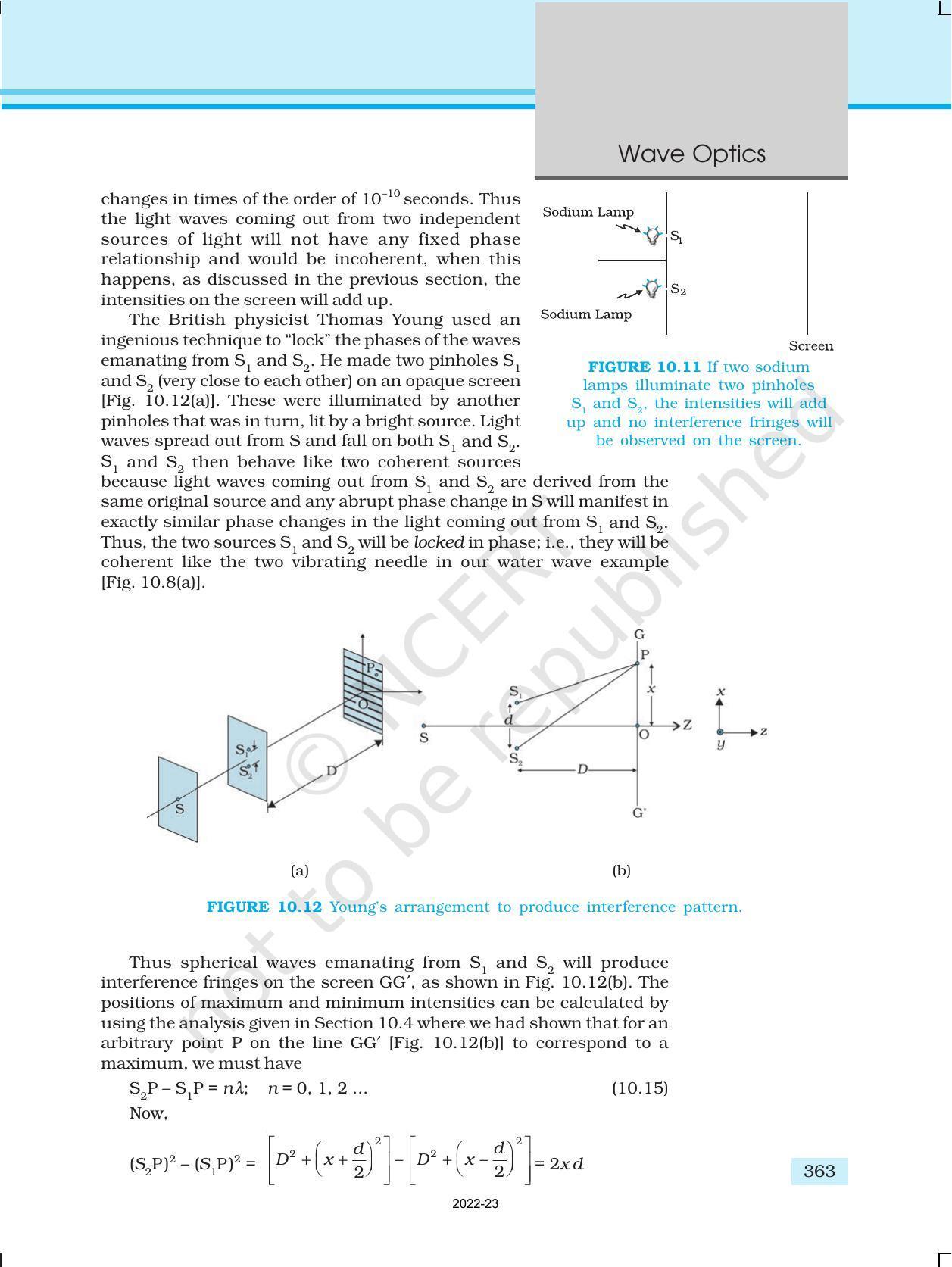 NCERT Book for Class 12 Physics Chapter 10 Wave Optics - Page 13