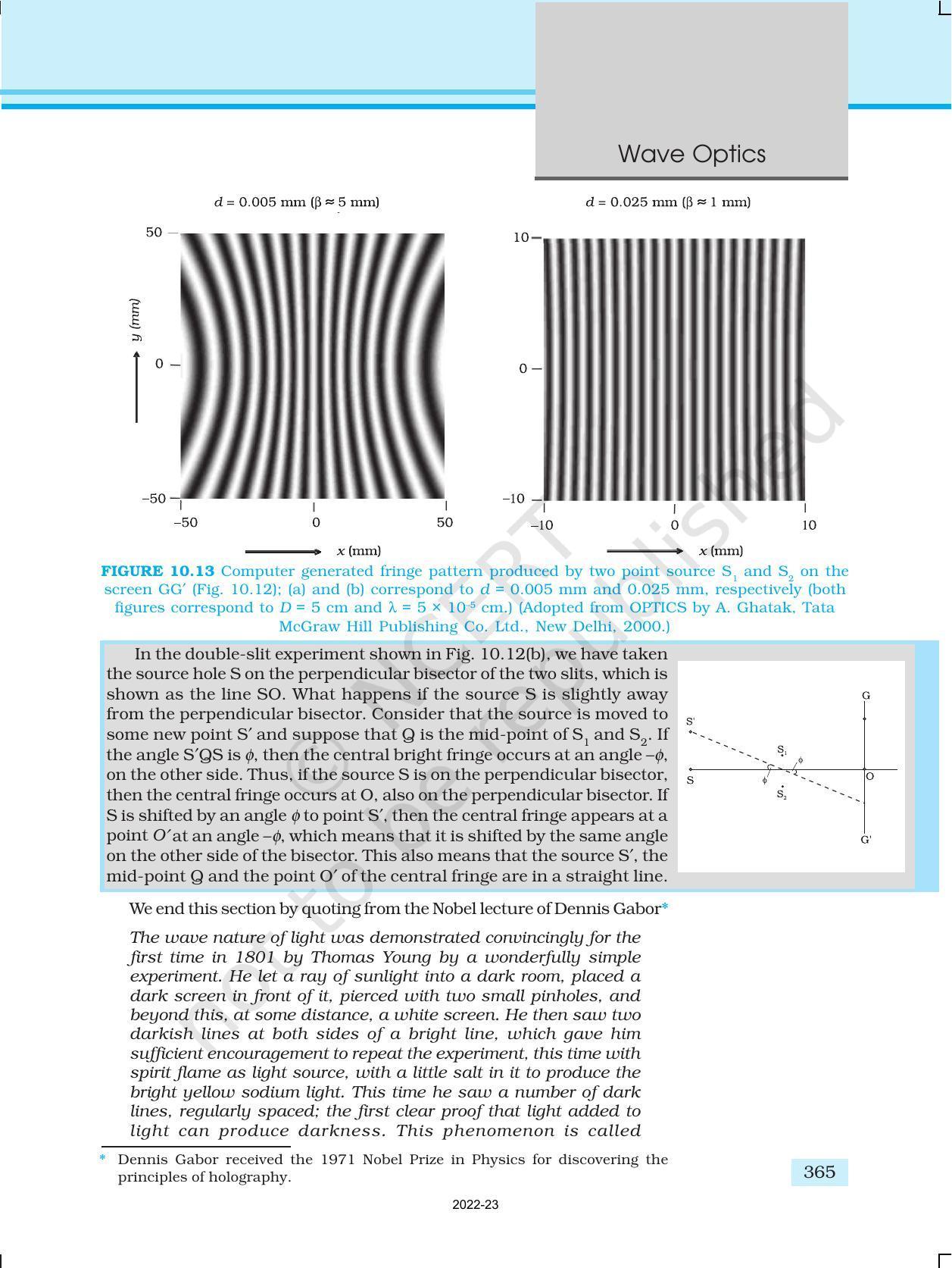 NCERT Book for Class 12 Physics Chapter 10 Wave Optics - Page 15