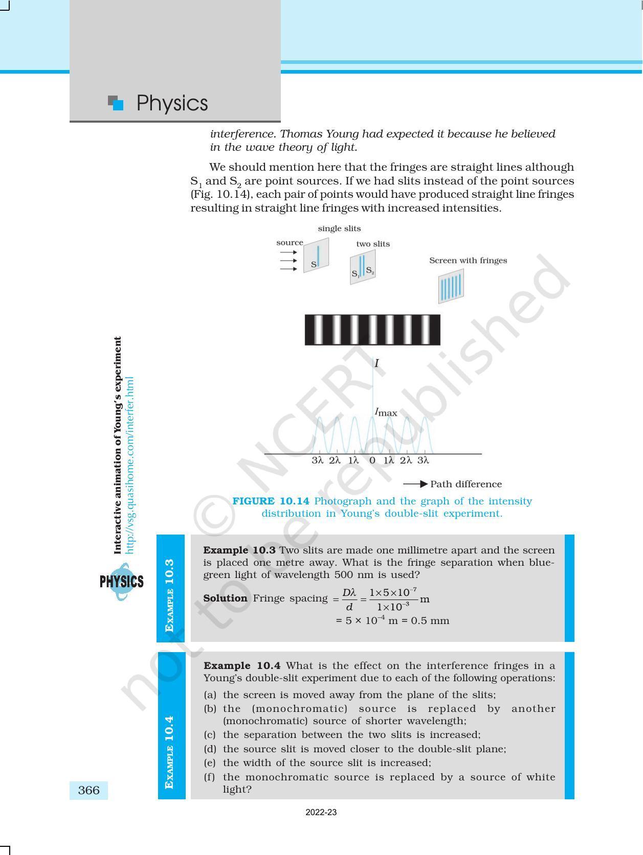 NCERT Book for Class 12 Physics Chapter 10 Wave Optics - Page 16