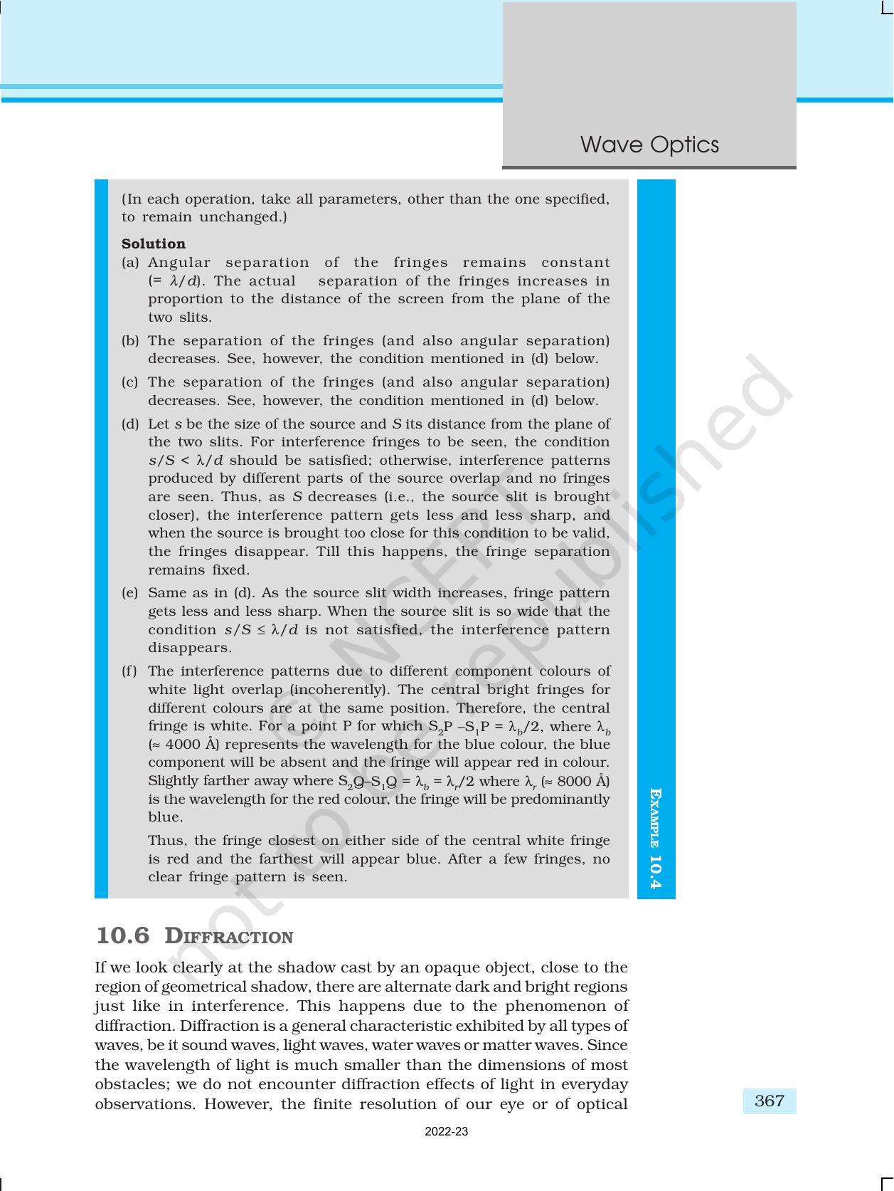 NCERT Book for Class 12 Physics Chapter 10 Wave Optics - Page 17