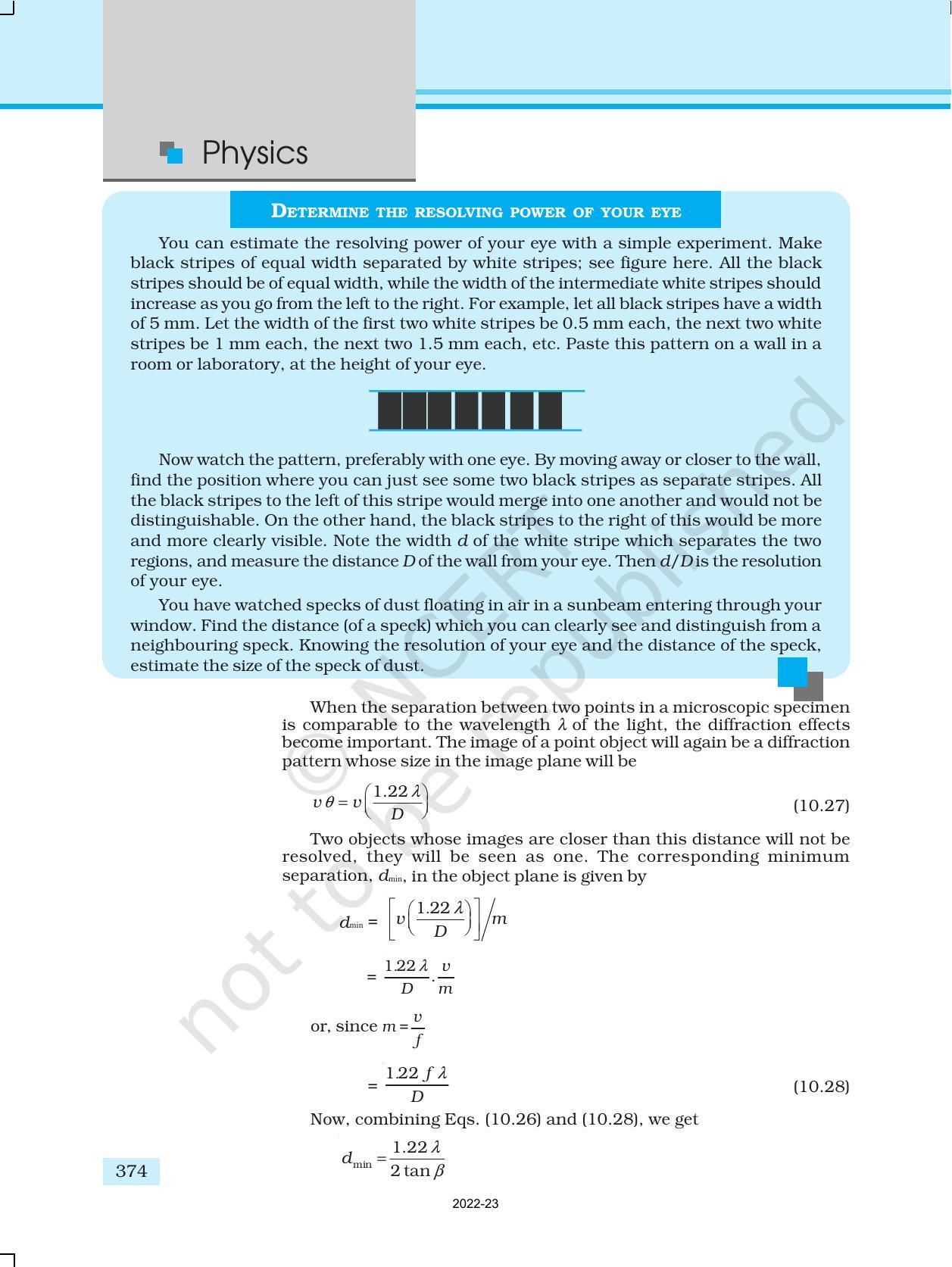 NCERT Book for Class 12 Physics Chapter 10 Wave Optics - Page 24