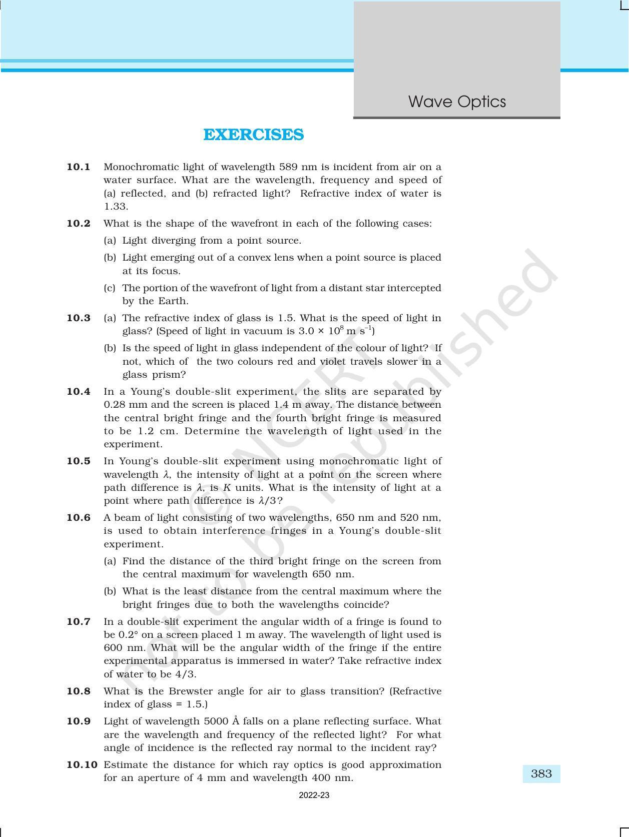 NCERT Book for Class 12 Physics Chapter 10 Wave Optics - Page 33