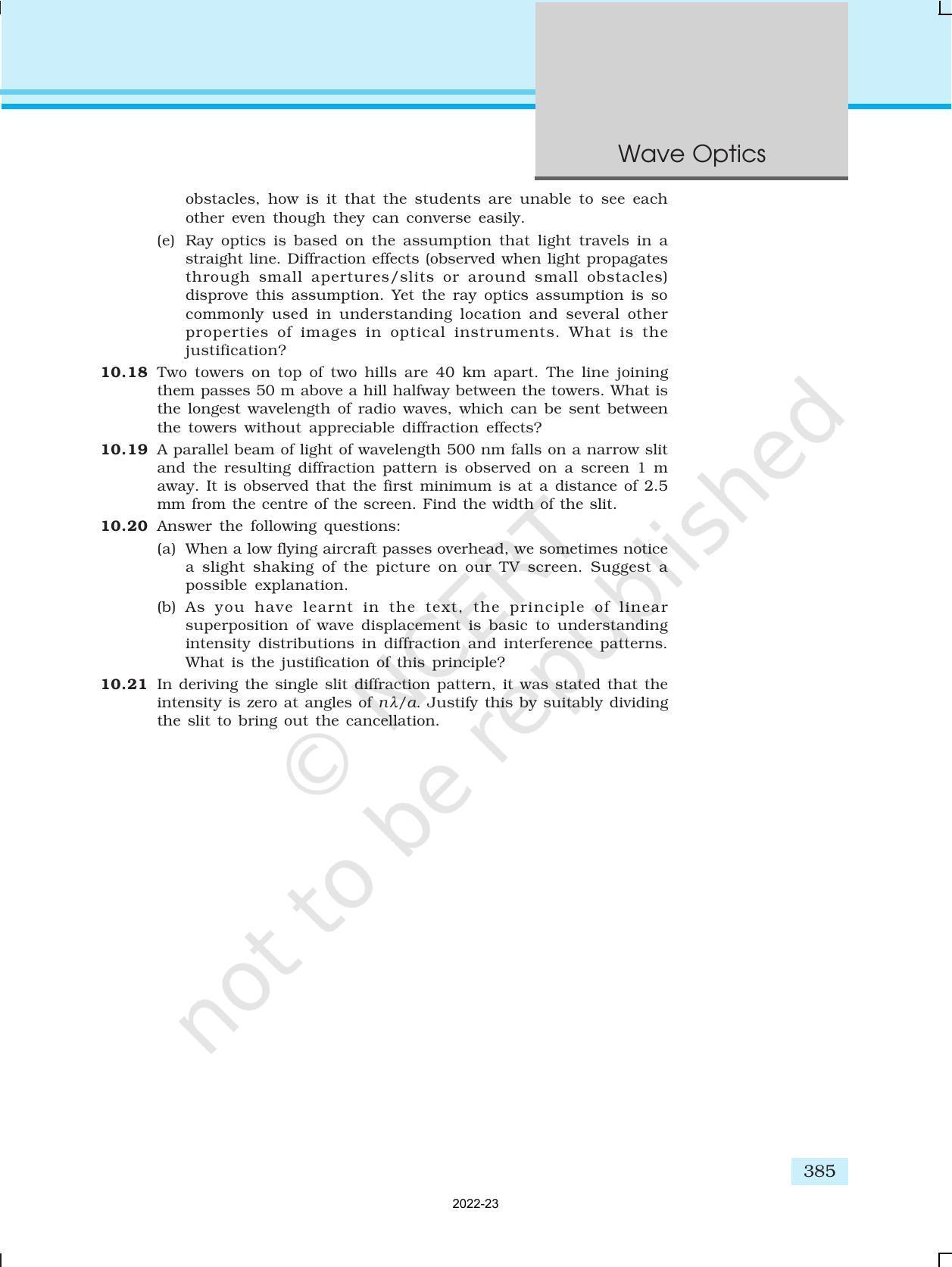 NCERT Book for Class 12 Physics Chapter 10 Wave Optics - Page 35