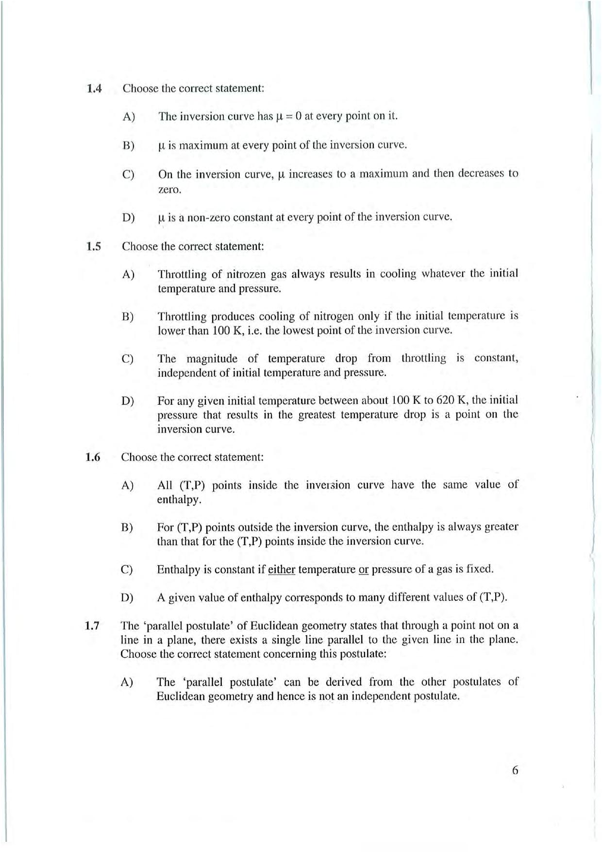 NEST 2007 Question Paper. - Page 6