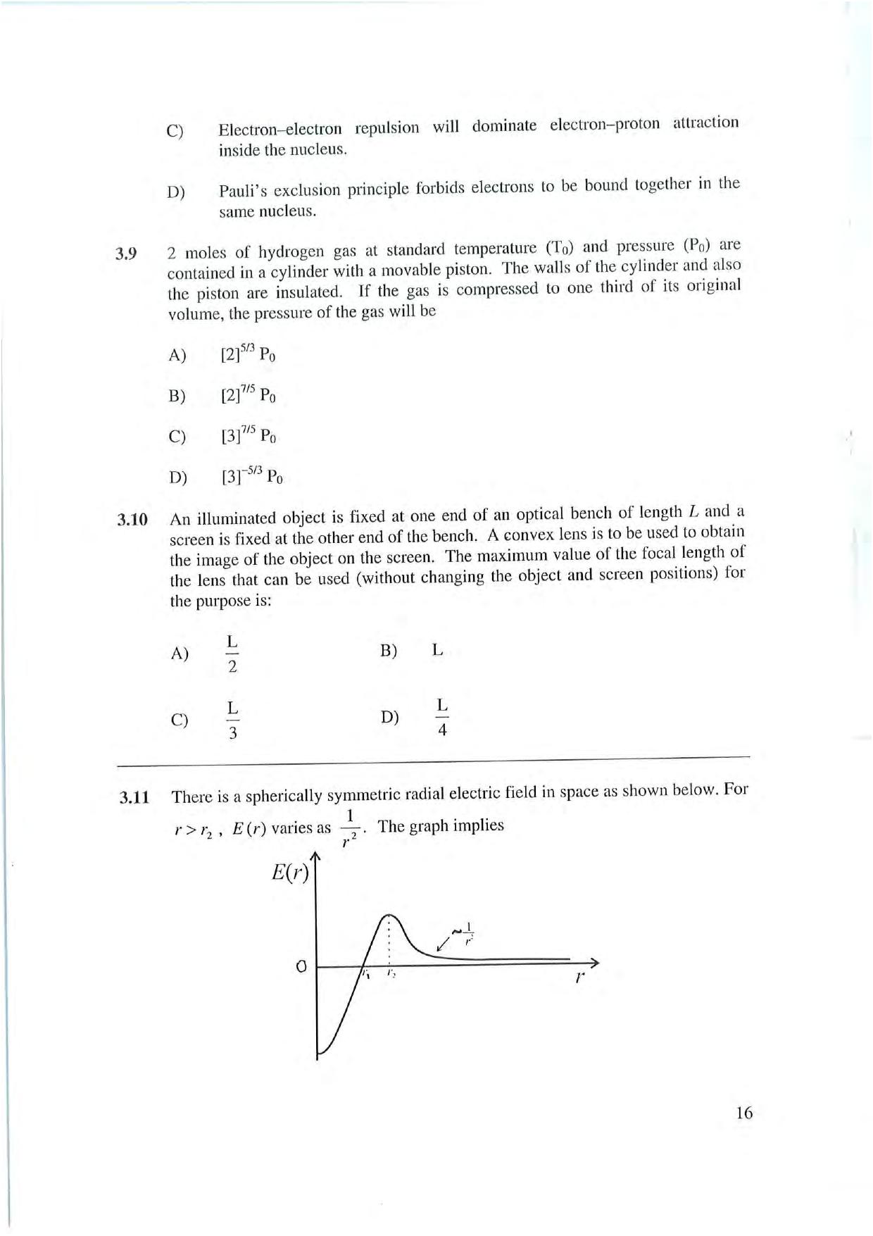 NEST 2007 Question Paper. - Page 16