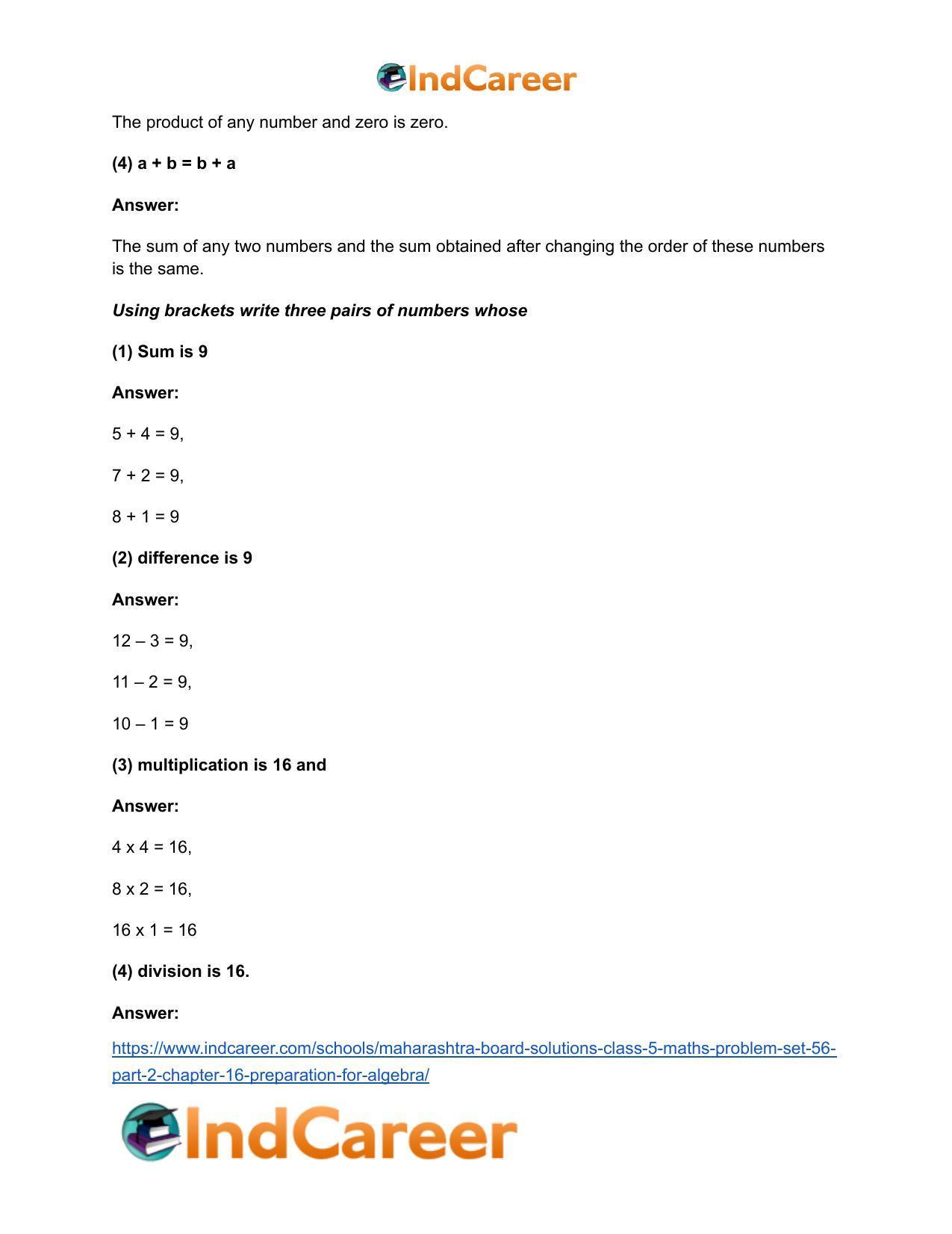 Maharashtra Board Solutions Class 5-Maths (Problem Set 56) - Part 2: Chapter 16- Preparation for Algebra - Page 4