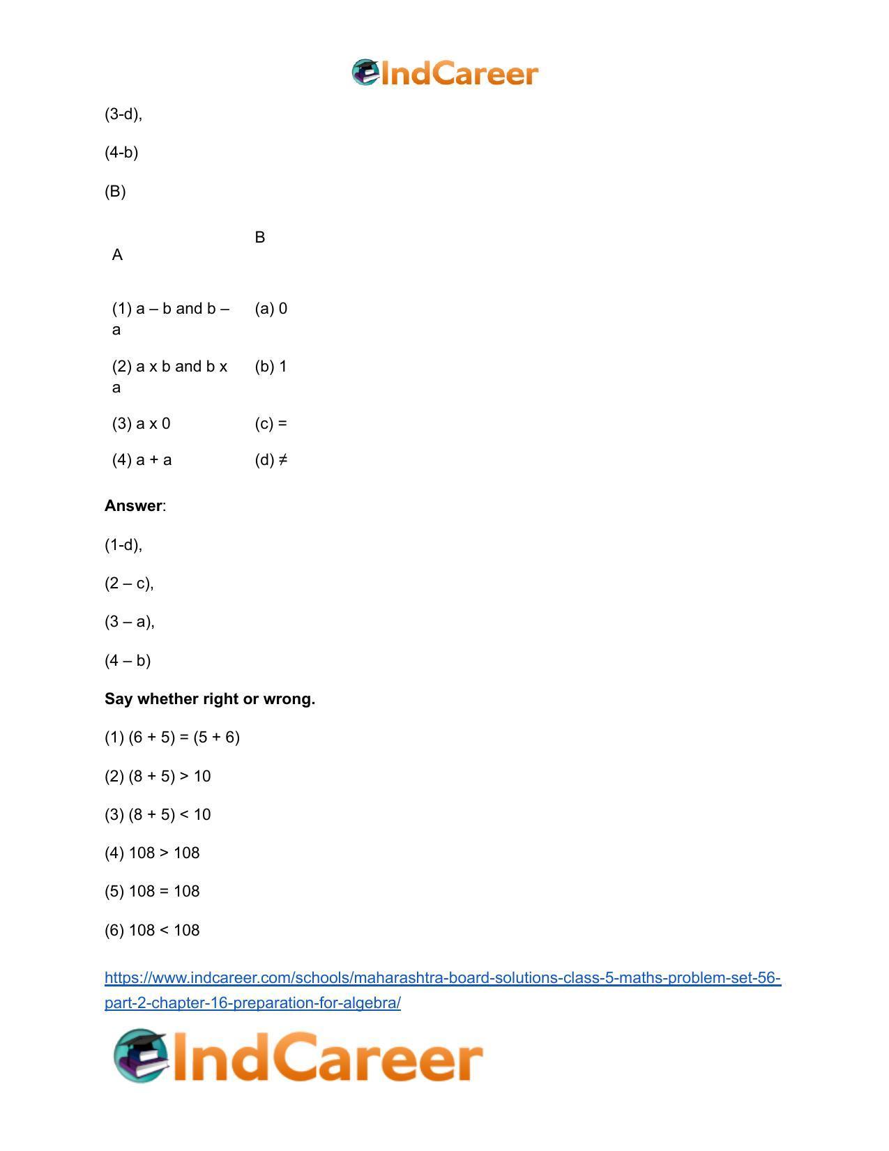 Maharashtra Board Solutions Class 5-Maths (Problem Set 56) - Part 2: Chapter 16- Preparation for Algebra - Page 6
