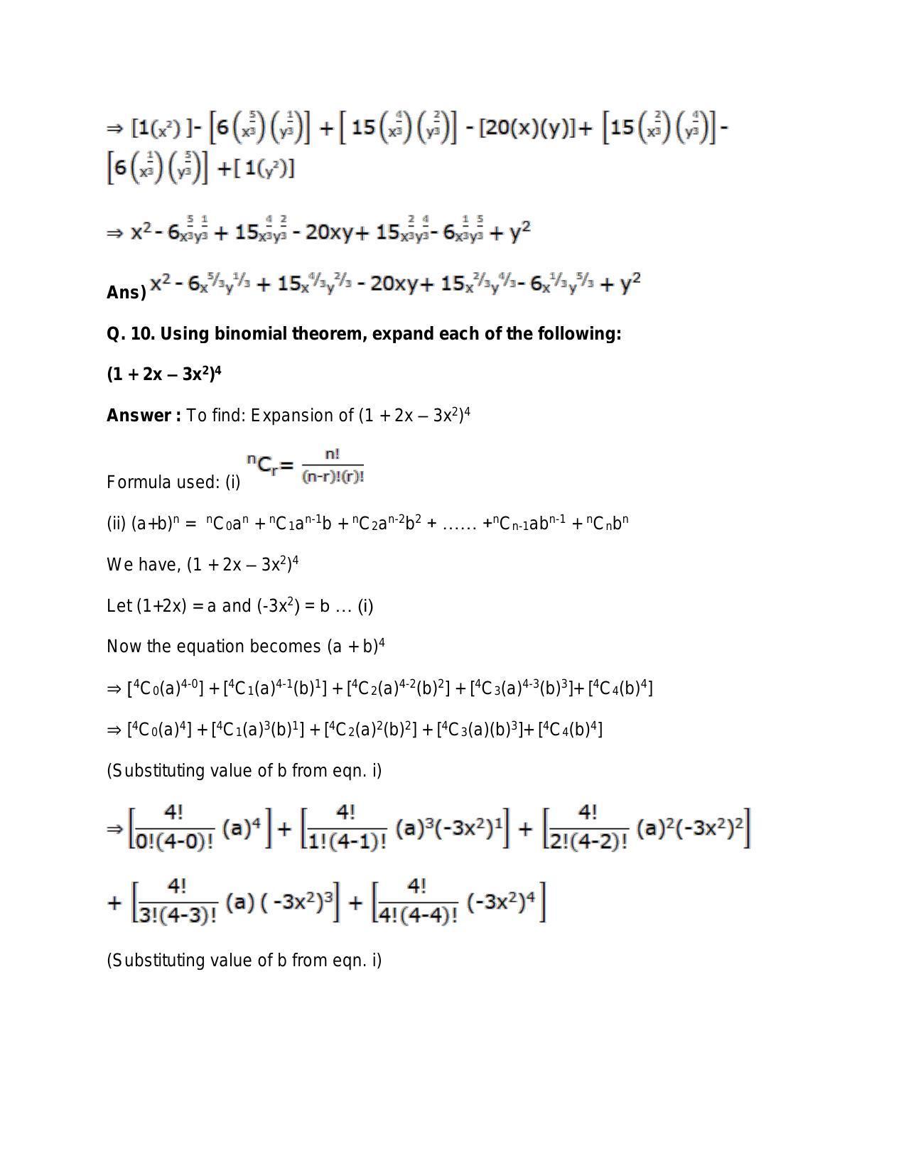 Chapter 10: Binomial Theorem: RS Aggarwal Class 11 Solutions  - Page 10