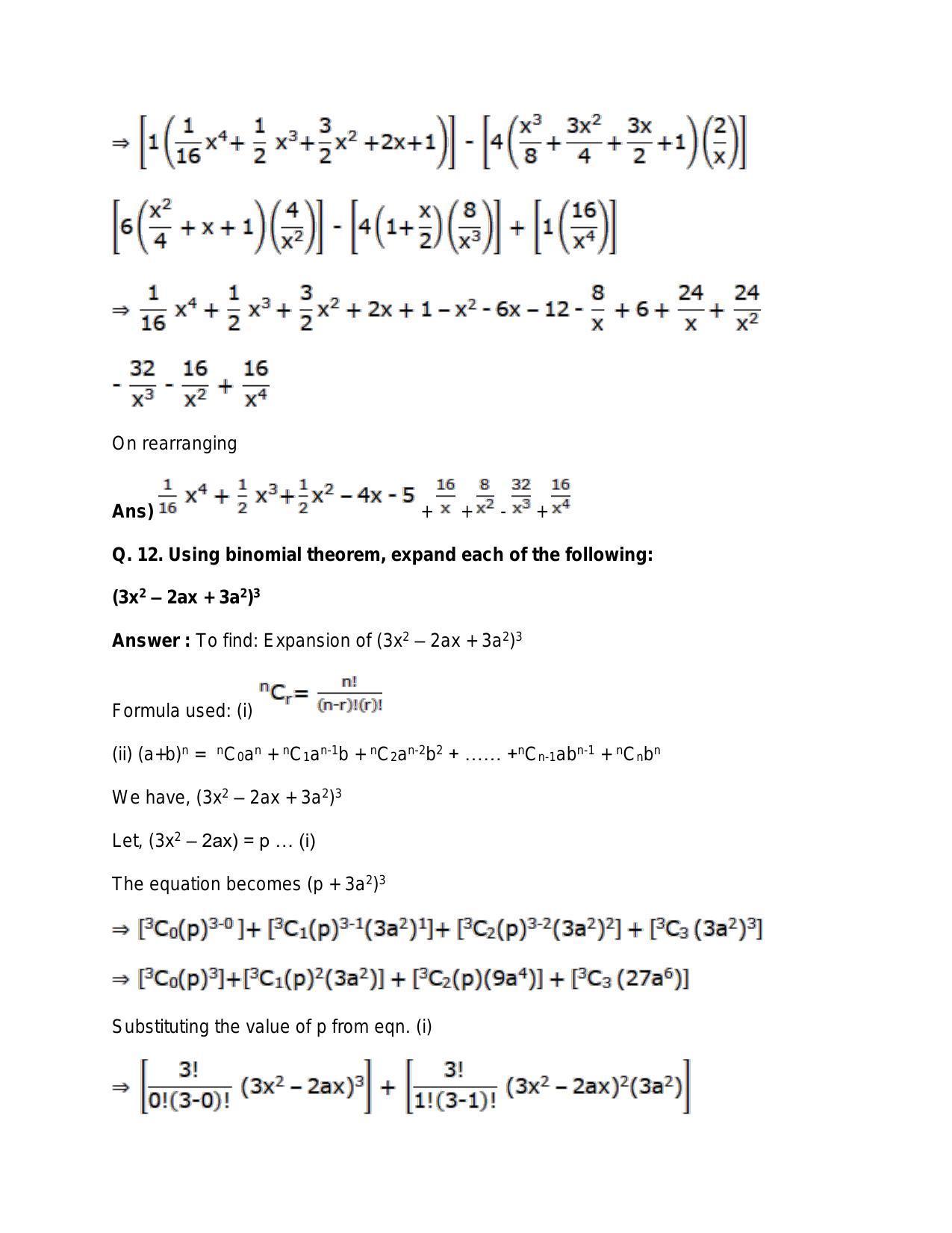 Chapter 10: Binomial Theorem: RS Aggarwal Class 11 Solutions  - Page 15