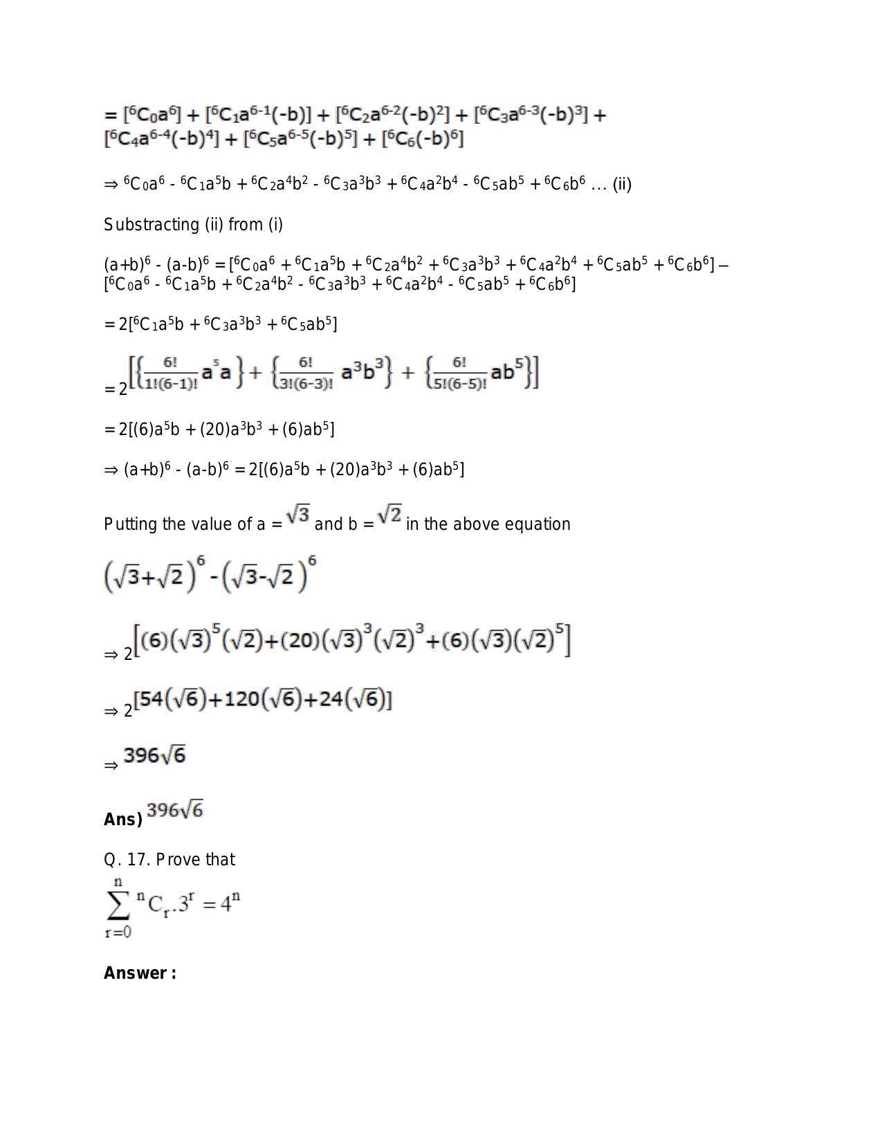 Chapter 10: Binomial Theorem: RS Aggarwal Class 11 Solutions  - Page 21