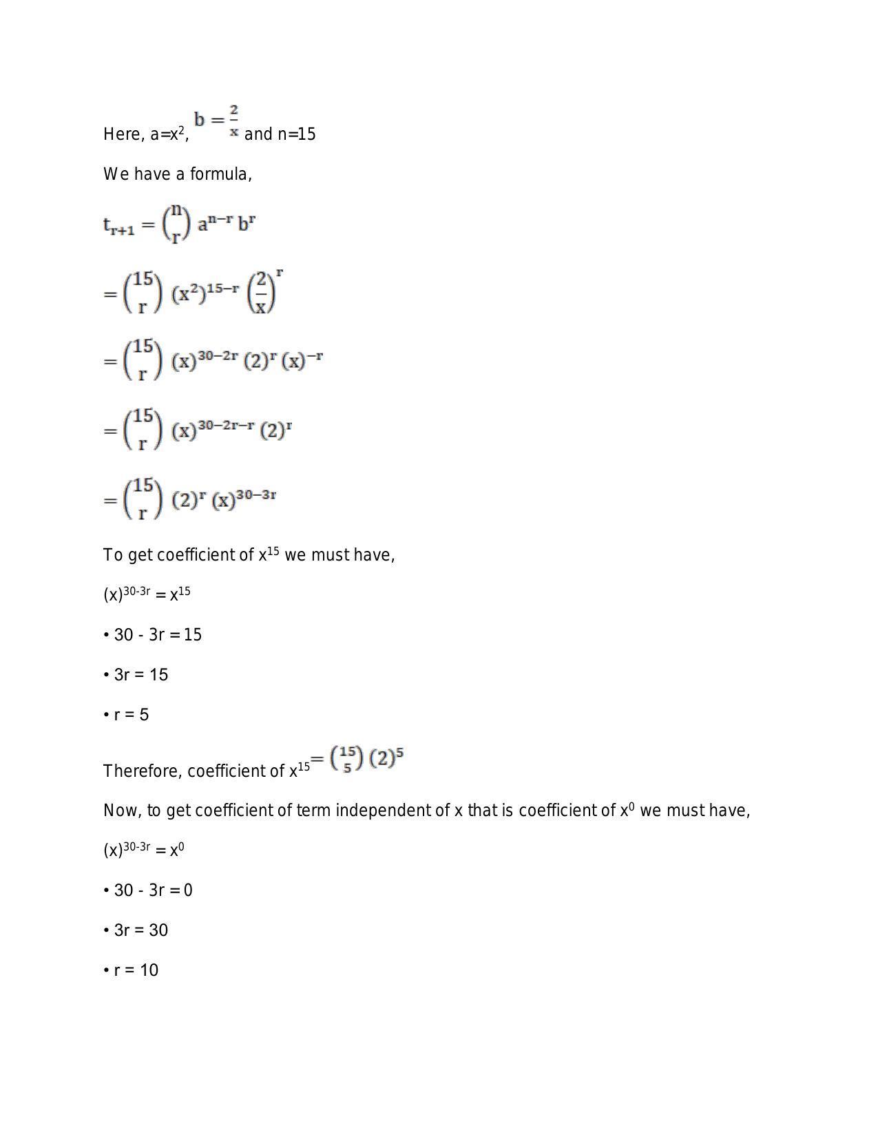 Chapter 10: Binomial Theorem: RS Aggarwal Class 11 Solutions  - Page 31