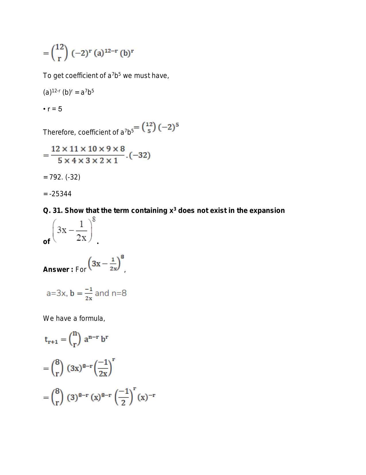 Chapter 10: Binomial Theorem: RS Aggarwal Class 11 Solutions  - Page 41