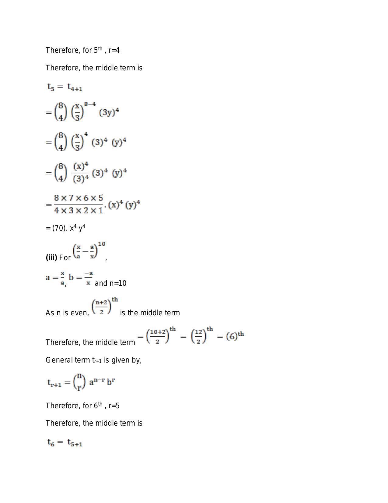 Chapter 10: Binomial Theorem: RS Aggarwal Class 11 Solutions  - Page 51