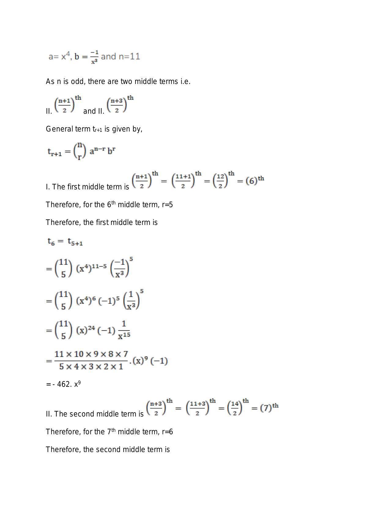 Chapter 10: Binomial Theorem: RS Aggarwal Class 11 Solutions  - Page 55