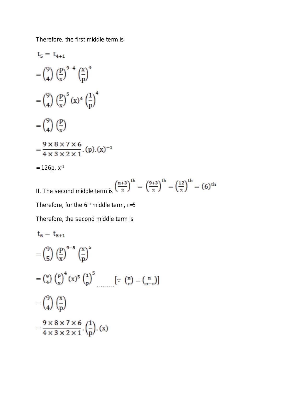 Chapter 10: Binomial Theorem: RS Aggarwal Class 11 Solutions  - Page 57
